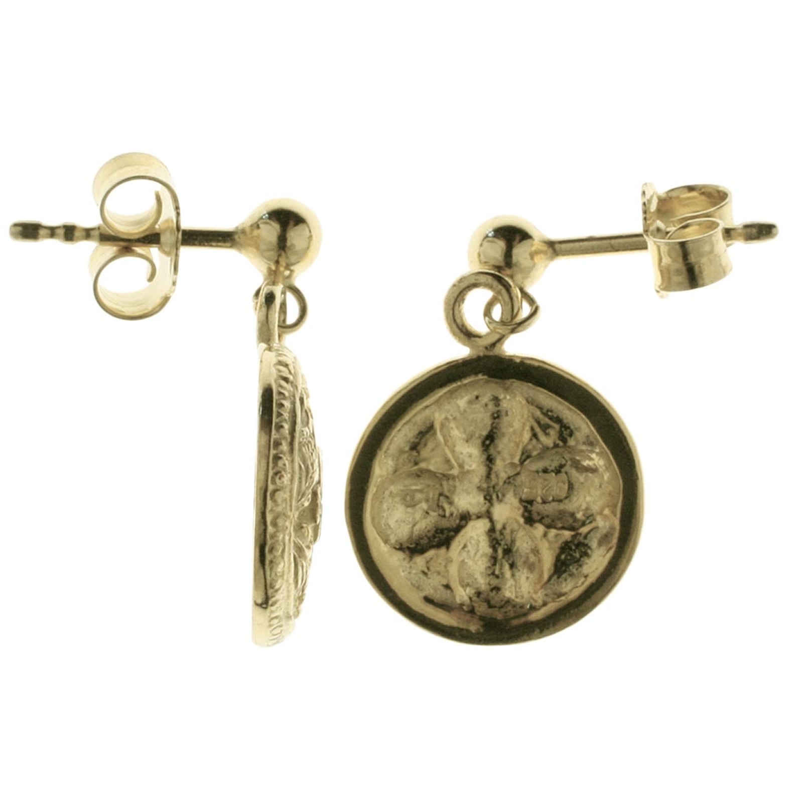 OSTSEE-SCHMUCK Paar Ohrhänger »- Hiddensee 13 mm rund - Gold 333/000 -,«