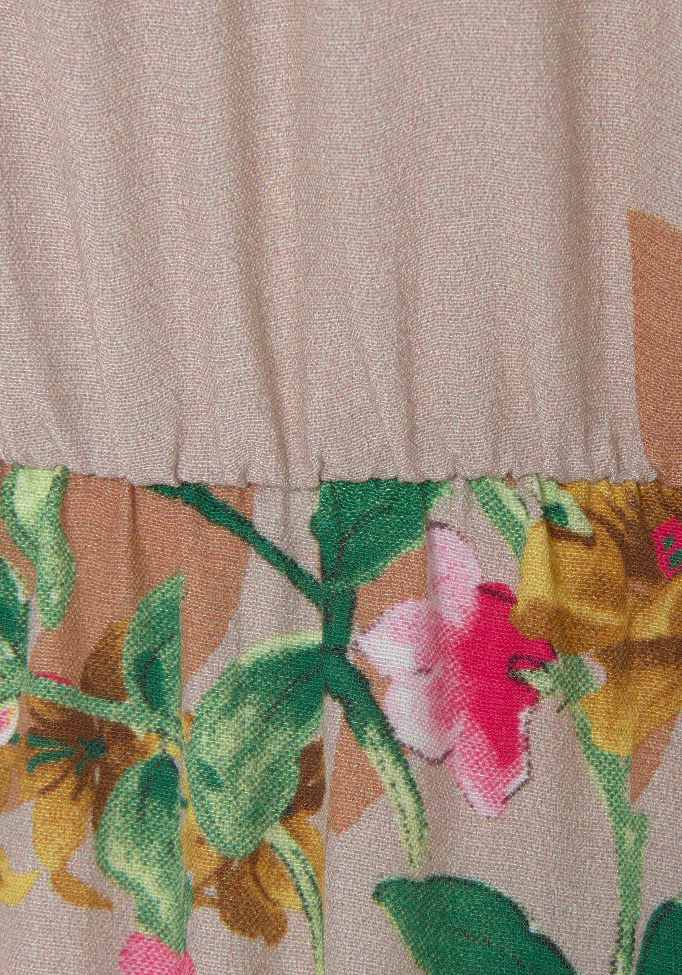 LASCANA Maxikleid, aus gewebter Viskose im Alloverdruck, Sommerkleid, Strandkleid