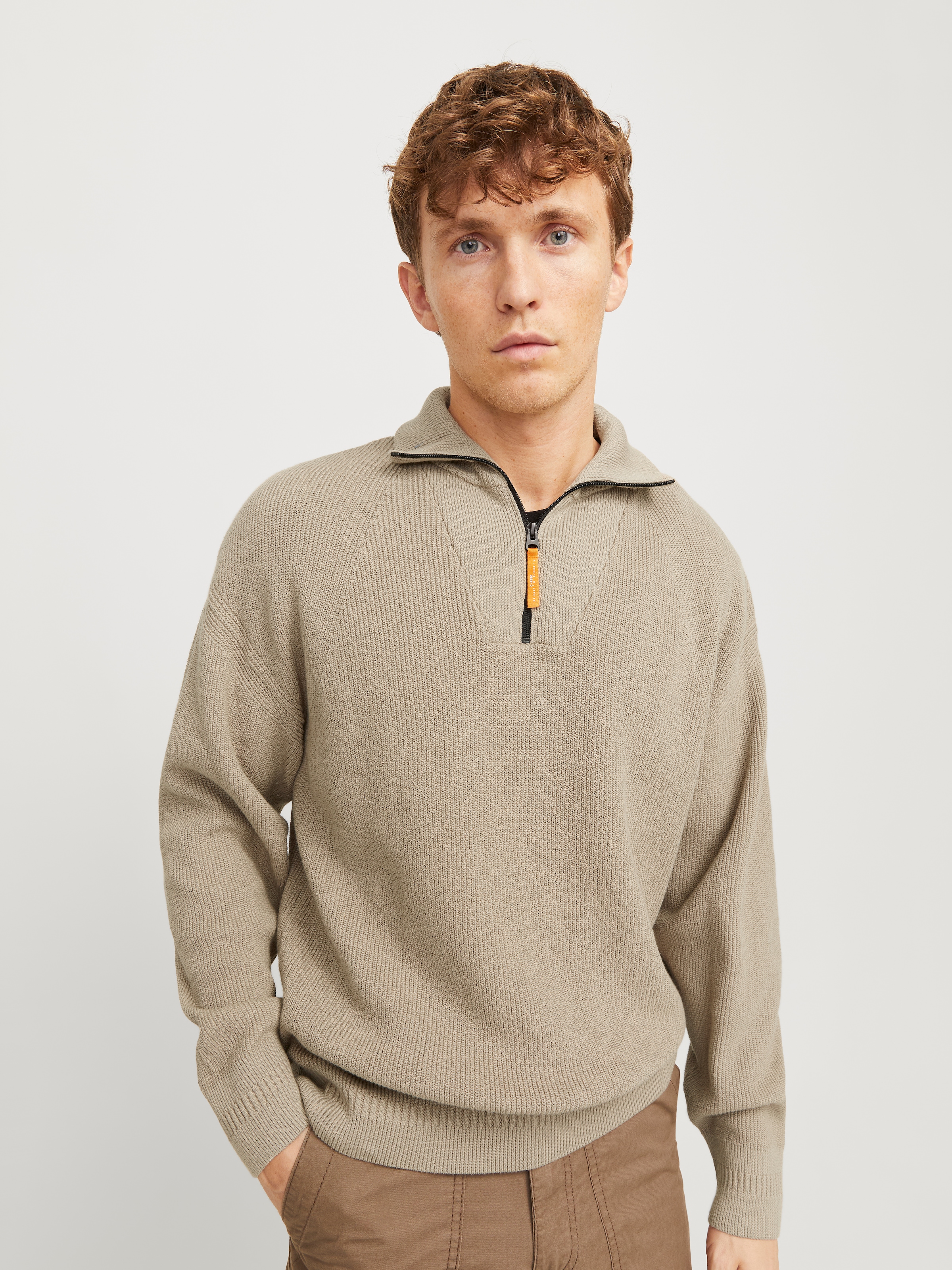 Troyer »JCOOUTDOOR KNIT HALF ZIP HIGH NECK SN«