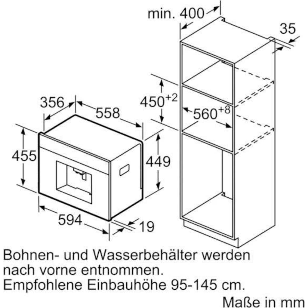 SIEMENS Einbau-Kaffeevollautomat »CT636LES6«