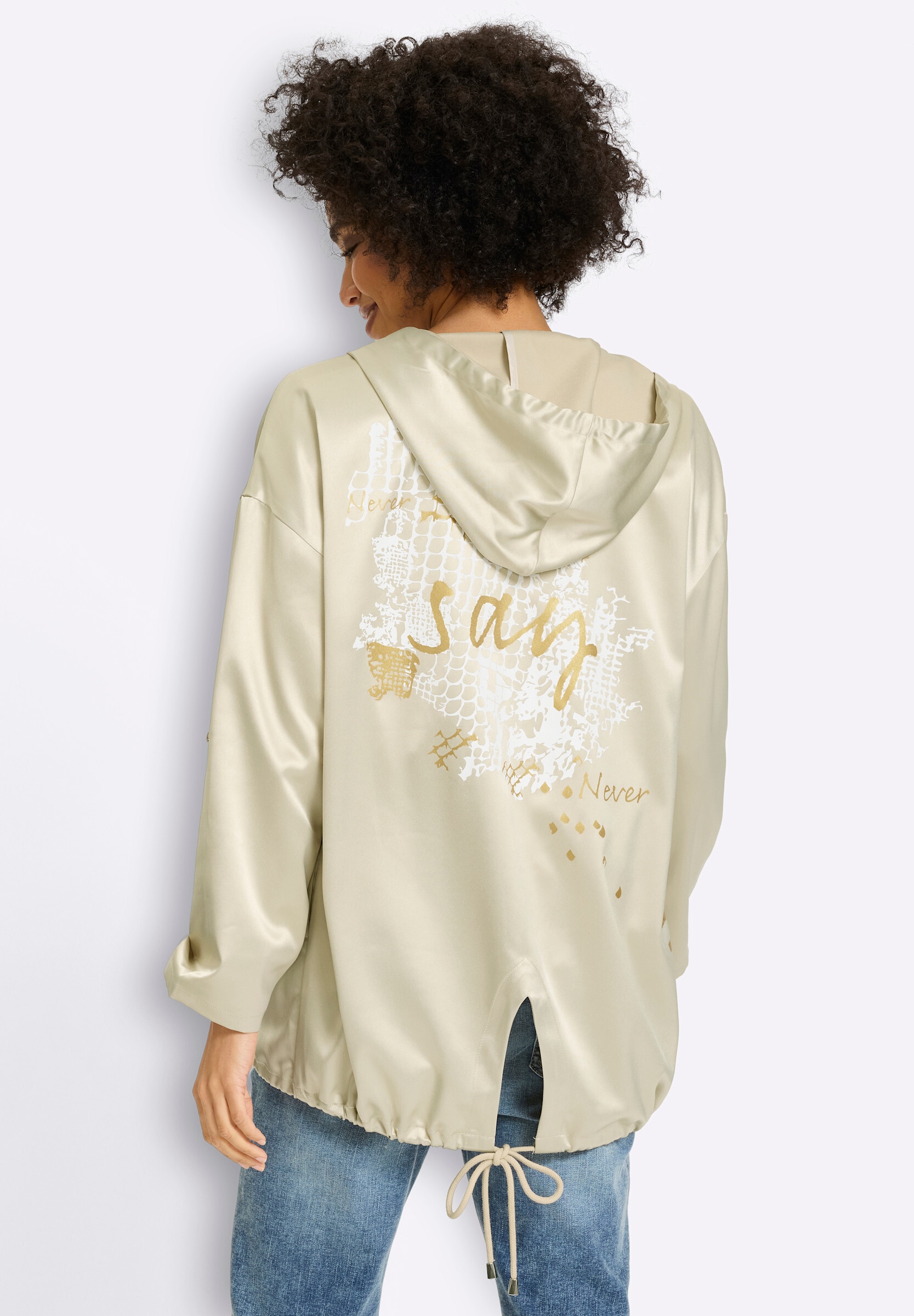 heine Blusenblazer »Blusenblazer Blusenblazer mit Print und Lettering«