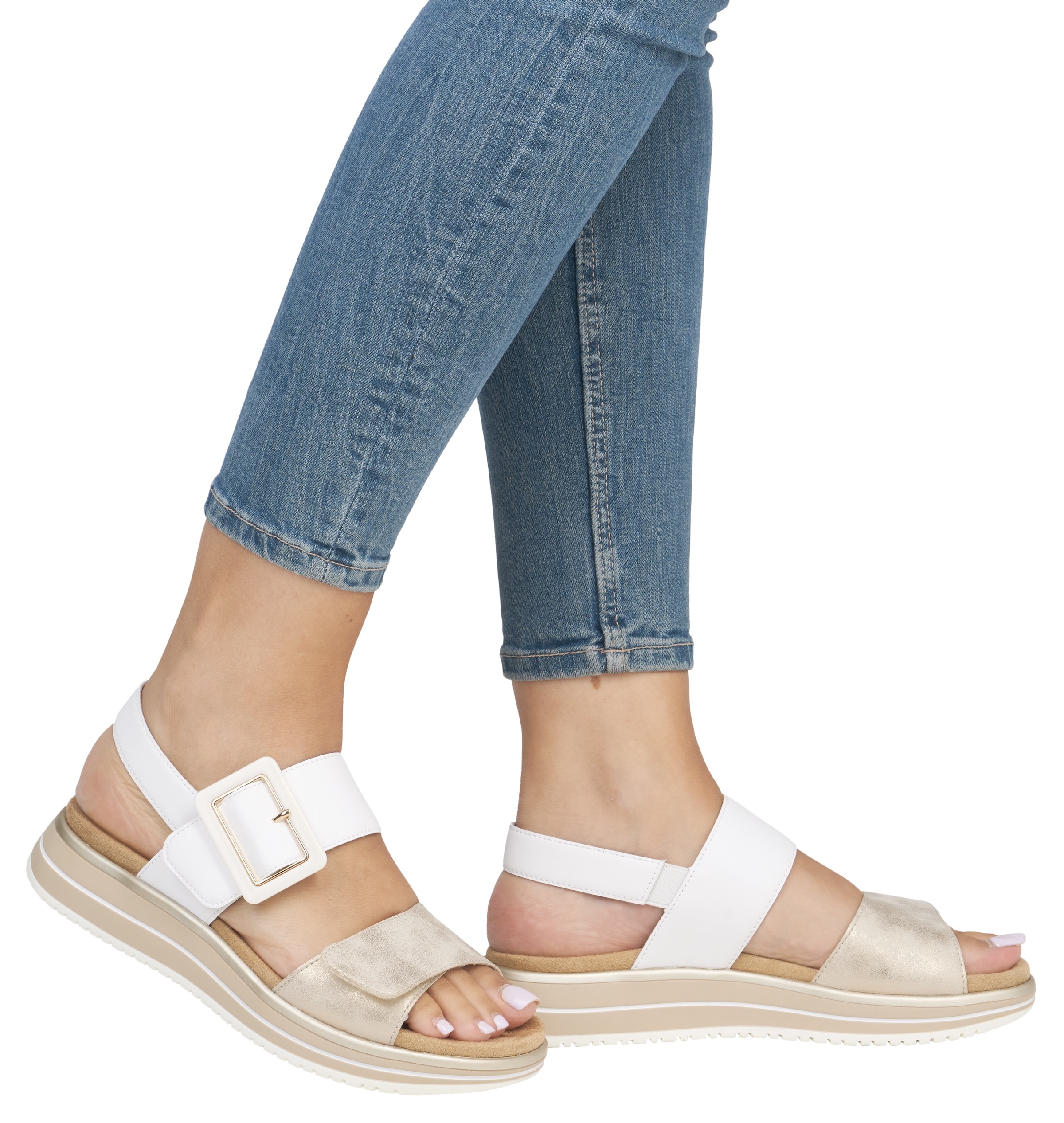 Remonte Keilsandalette, Sommerschuh, Riemchensandale mit komfortablem Softfußbett