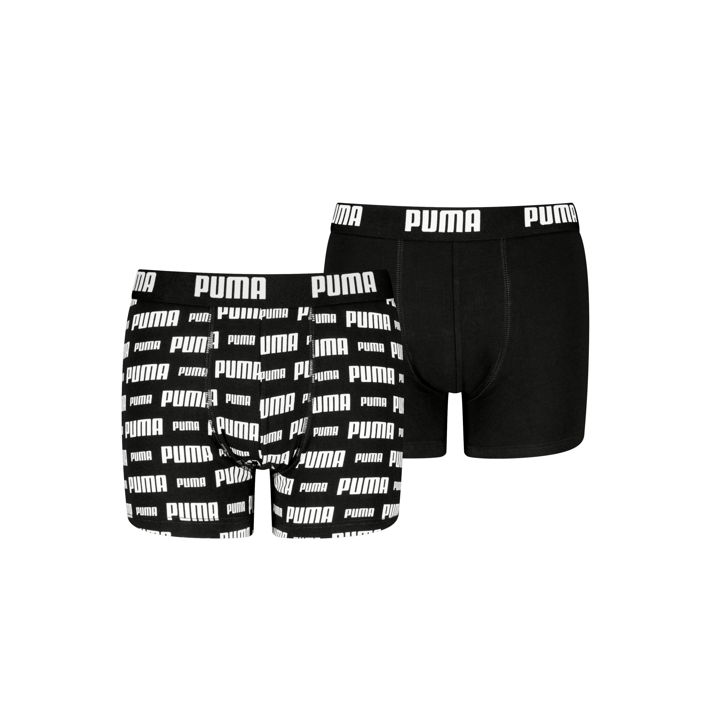 PUMA Boxershorts "PUMA BOYS EVERYDAY LOGO PRINT BOXERS 2P" Packung, mit breitem Logobund