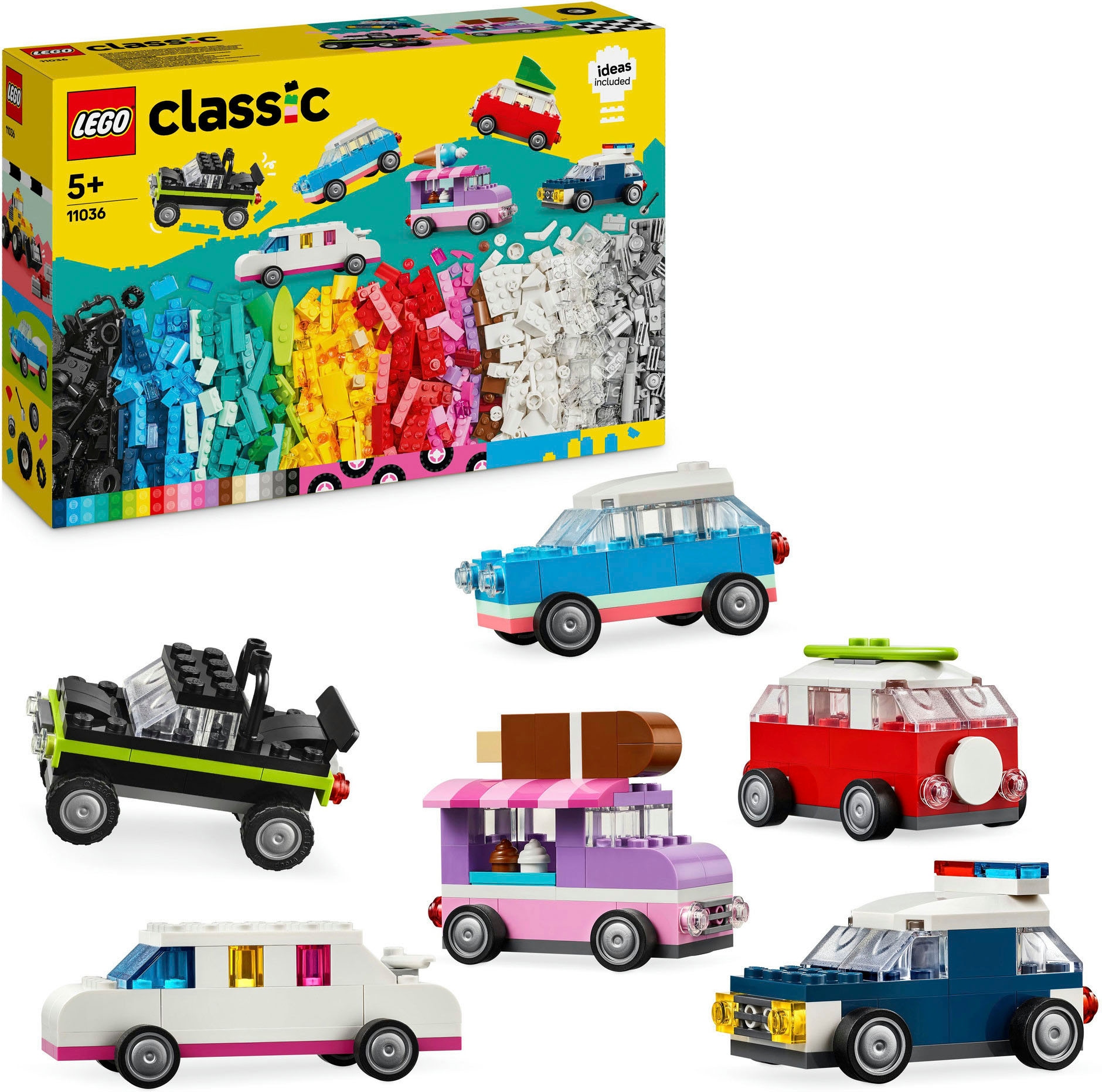 LEGO® Konstruktionsspielsteine »Kreative Fahrzeuge (11036), LEGO Classic«, (900 St.), Made in Europe