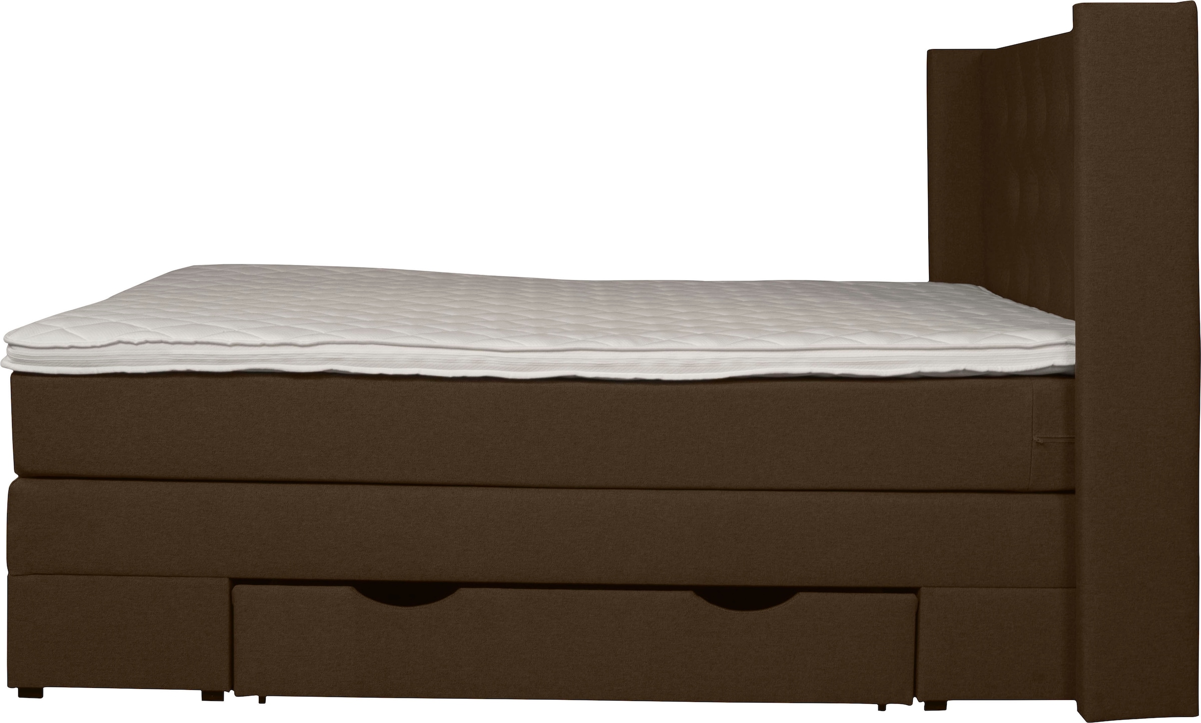 PLACES OF STYLE Boxspringbett »Elegance« mit schöner Knopfheftung, in den Härtegraden H2 & H3, inkl. Schubladen