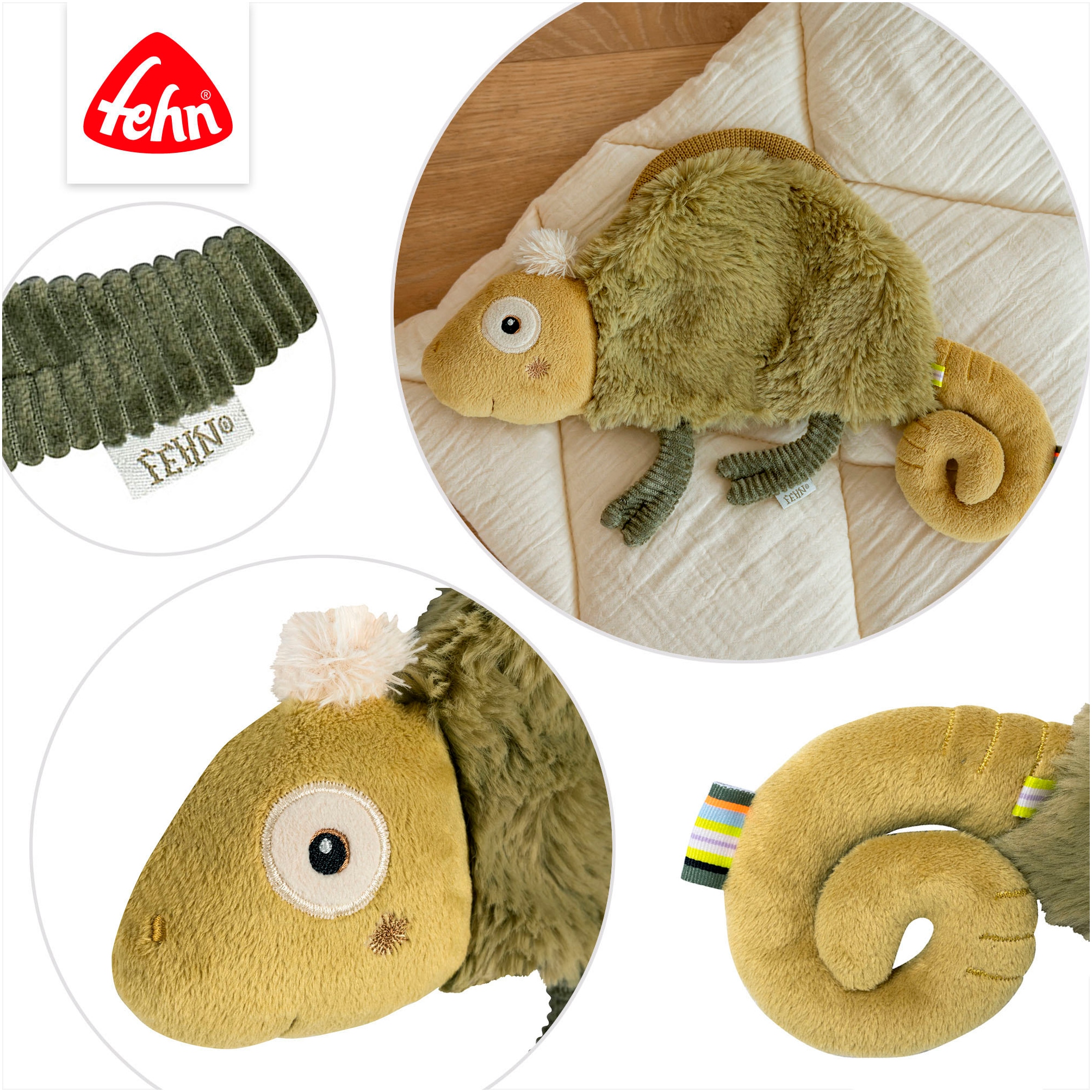 Fehn Kuscheltuch »Lazy, Crazy & Pink, Schmusetuch Chamäleon«