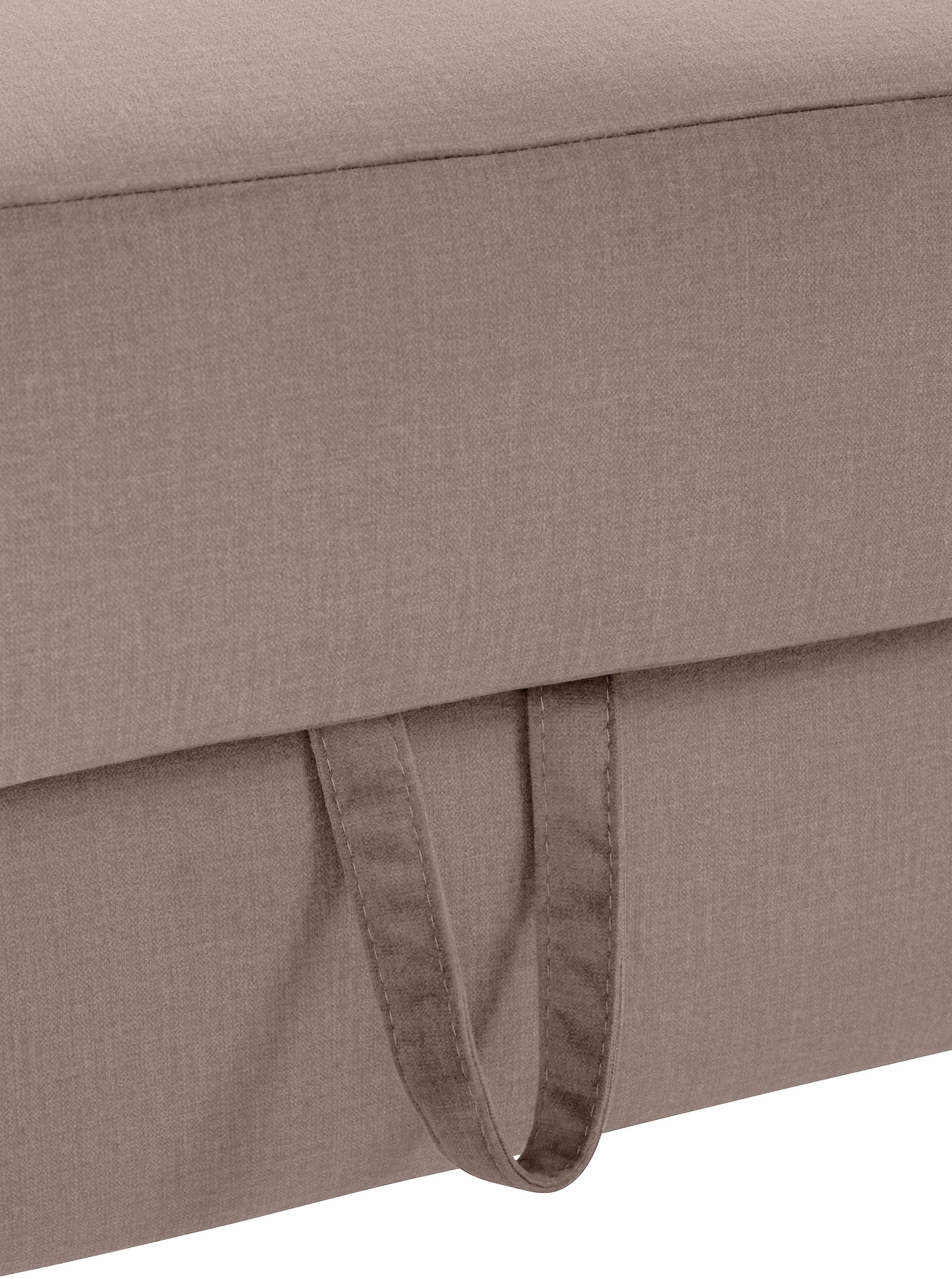 COTTA Polstergarnitur »Morven L-Form«, (Set), Set bestehend aus: Ecksofa mit Kopfteilverstellung & Hocker