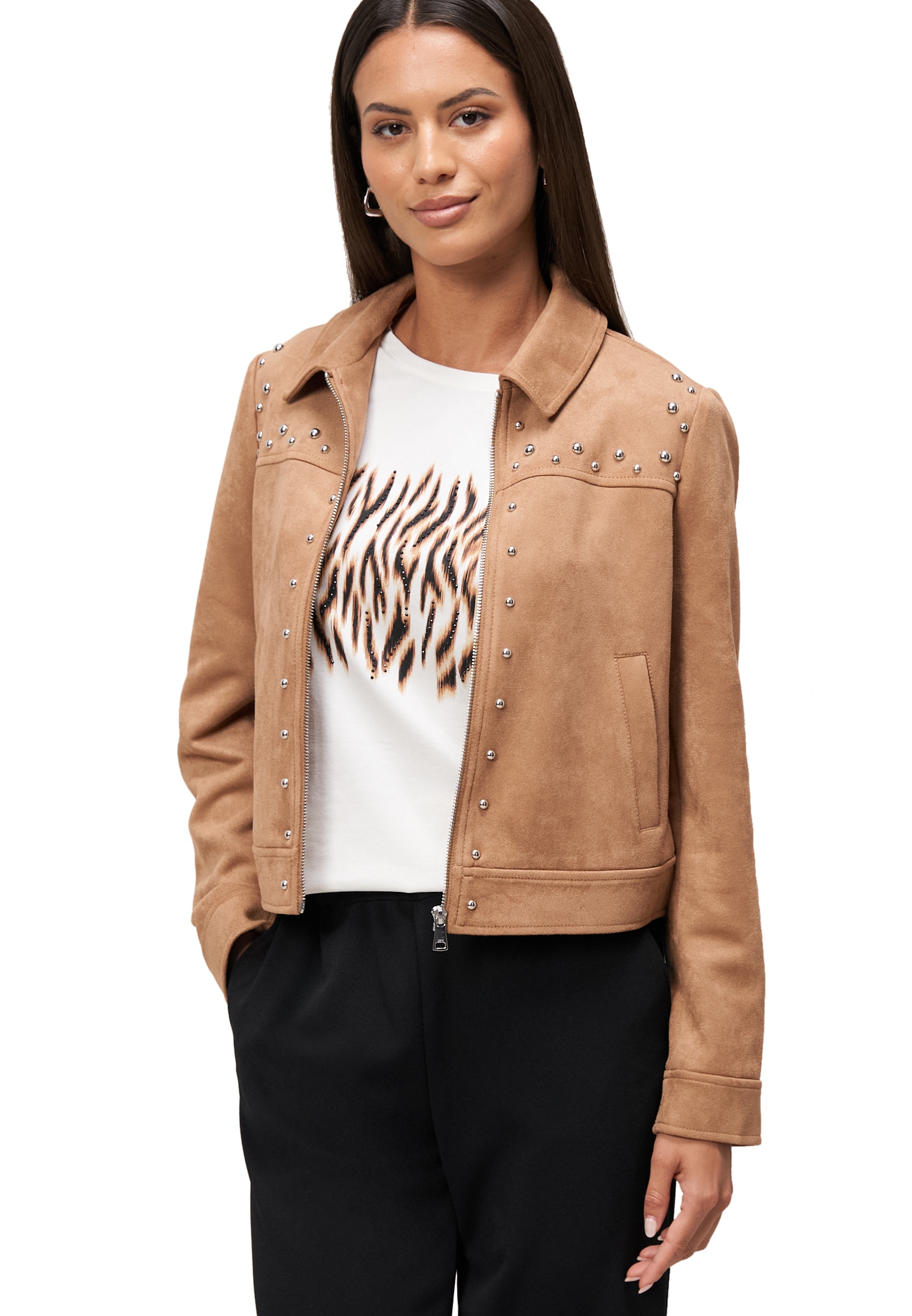Zero Jackenblazer »Jacke in Wildlederoptik«