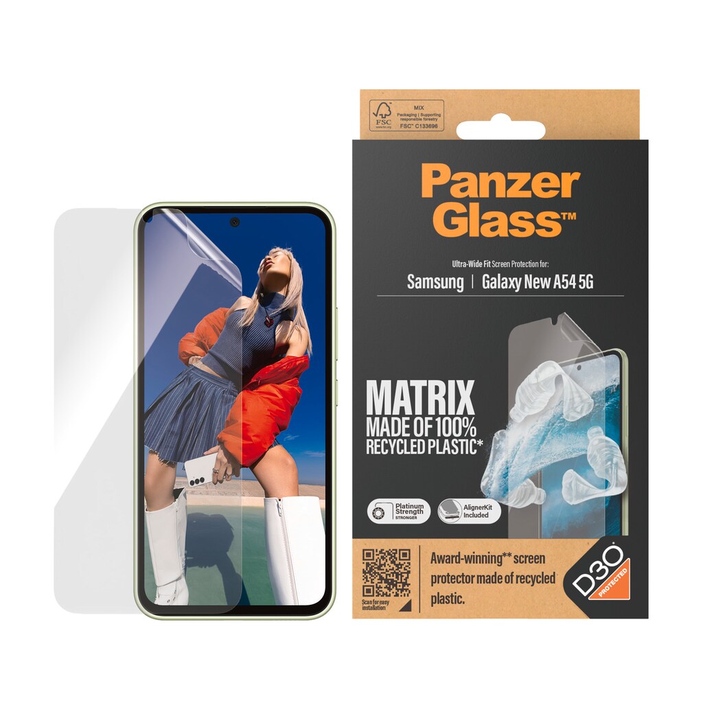 PanzerGlass Displayschutzfolie »Matrix Displayschutz für Samsung Galaxy A54 5G, UWF«, für Samsung Galaxy A54 5G