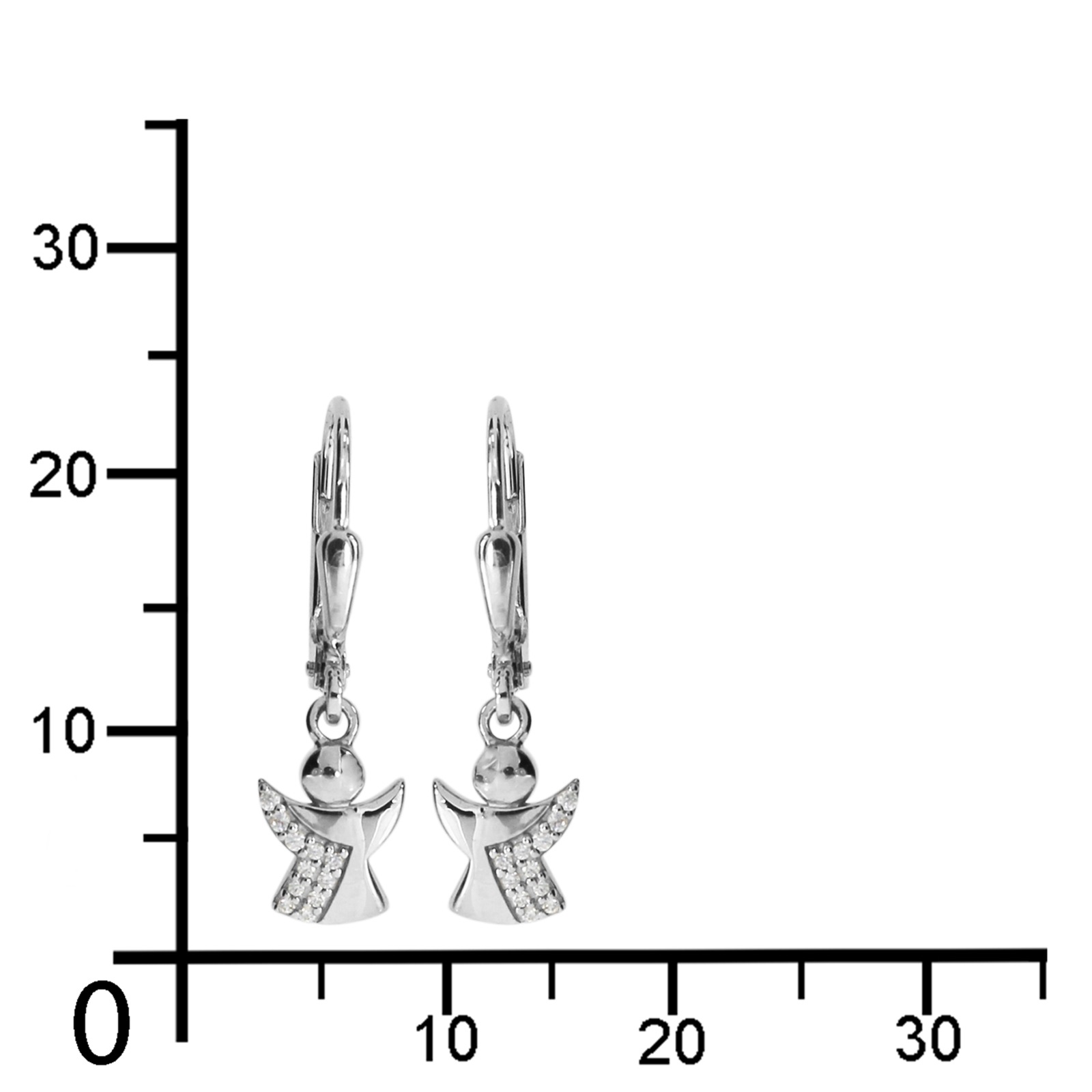 OSTSEE-SCHMUCK Paar Ohrhänger »- kleiner Engel - Silber 925/000 - Zirkonia«
