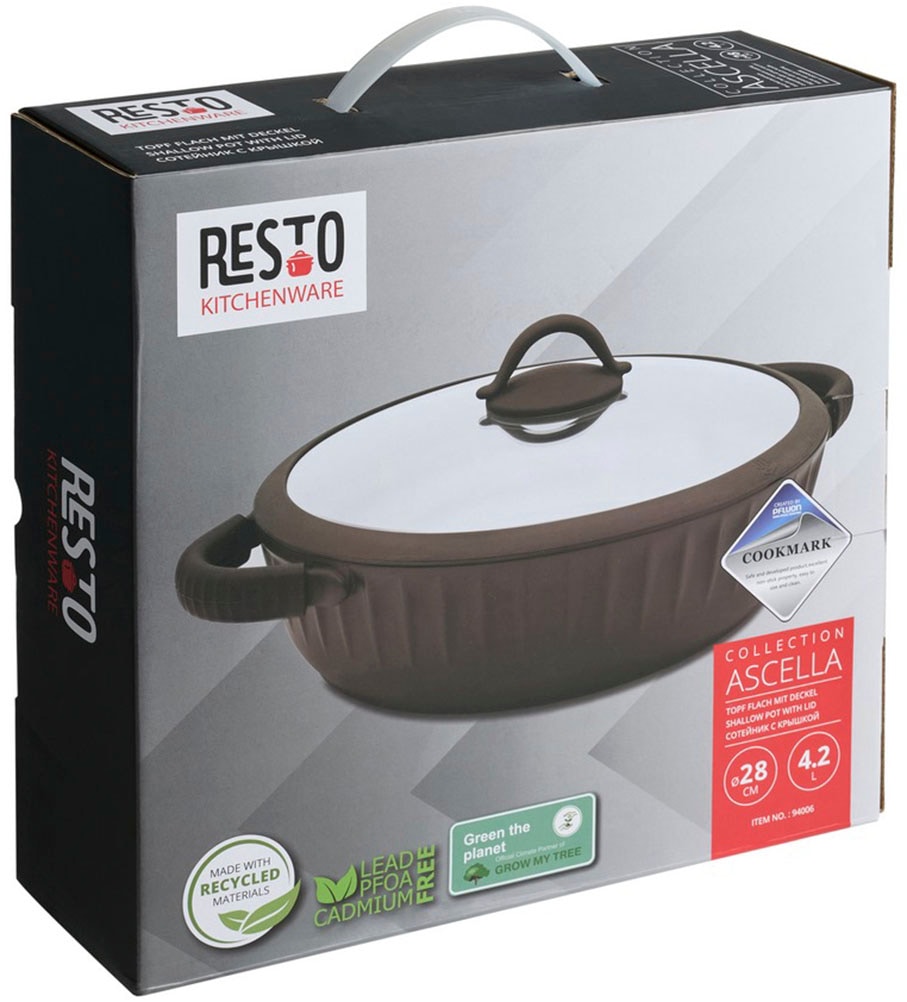 RESTO Kitchenware Bräter »Ascella, Schmortopf antihaftbeschichtet und spülmaschinenfest« 2 Stk. tlg. Aluminiumguss