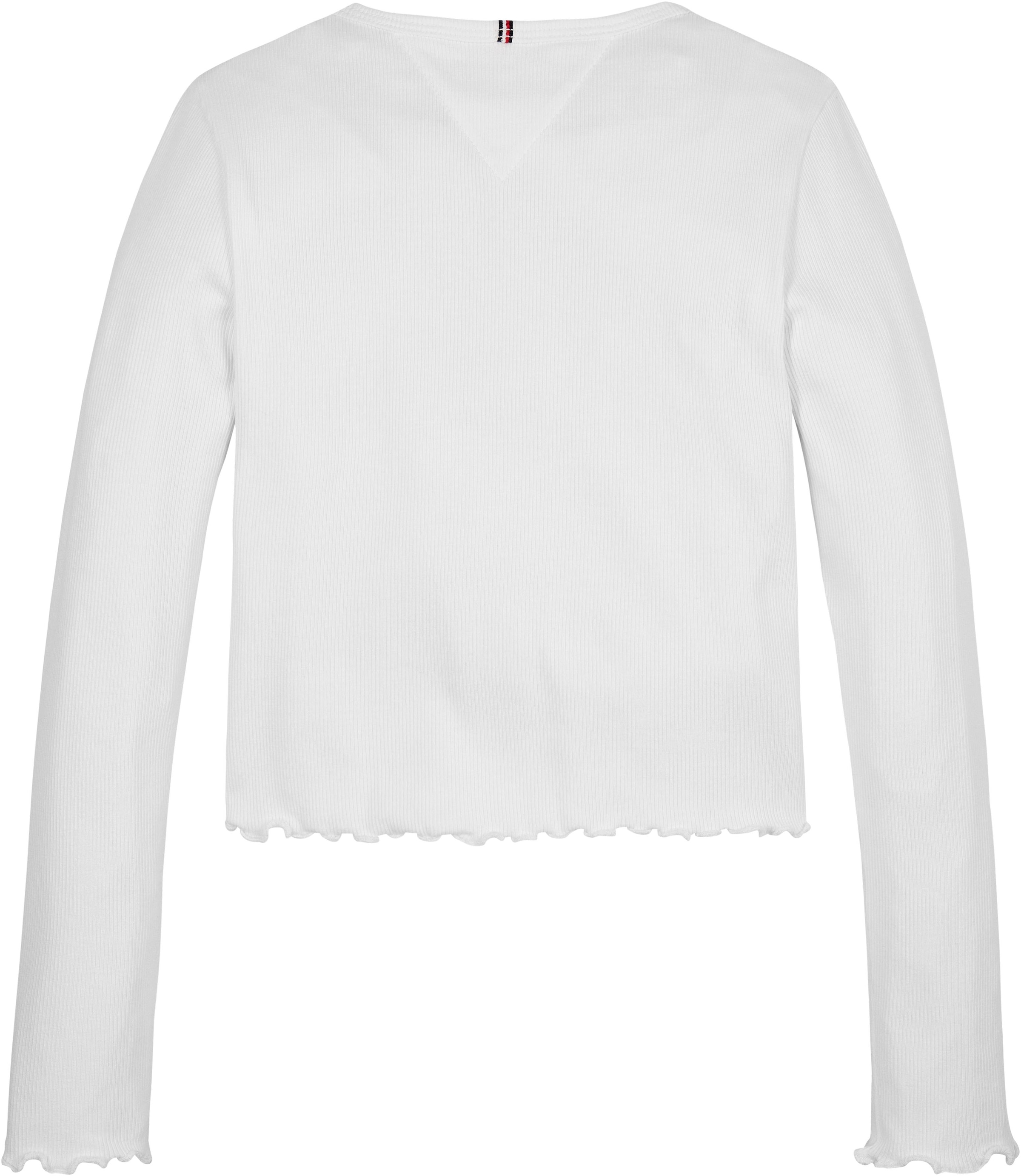 Tommy Hilfiger Langarmshirt »ESSENTIAL RIB TOP L/S«, mit Babylock Saum