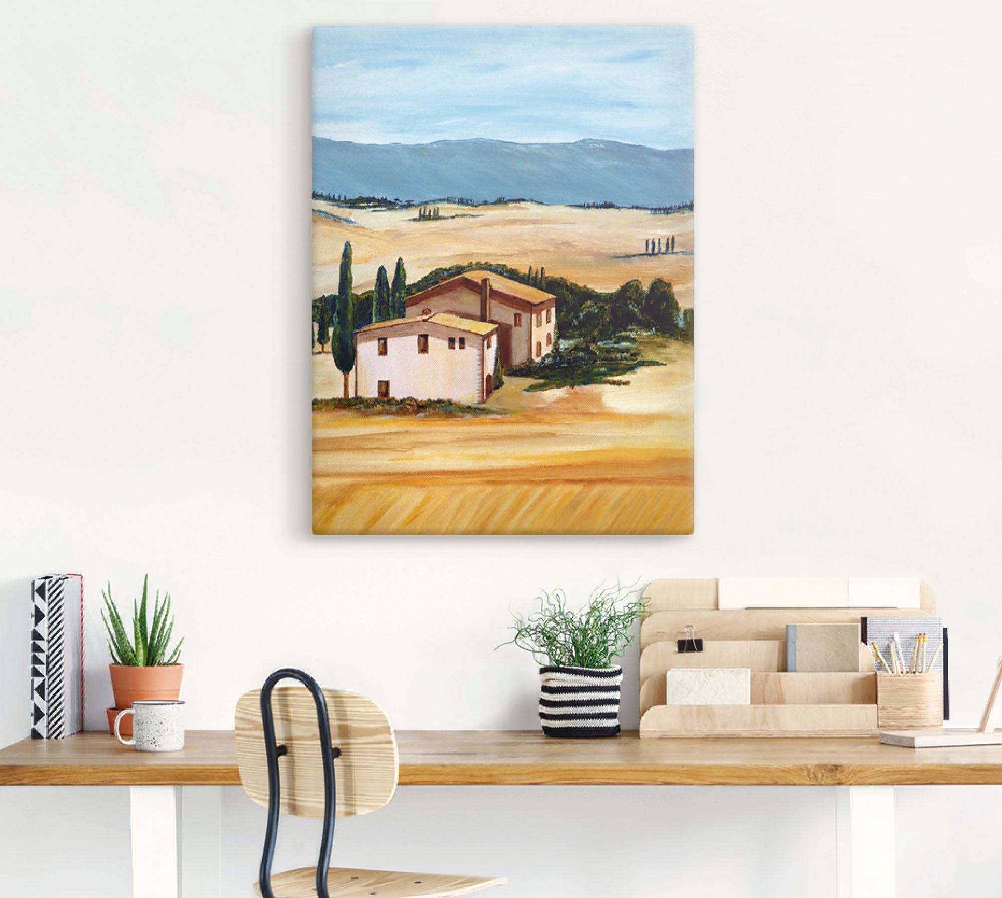 Artland Wandbild »Sommer in der Toskana«, Felder, (1 St.), als Alubild,  Leinwandbild, Wandaufkleber oder Poster in versch. Größen auf Raten  bestellen