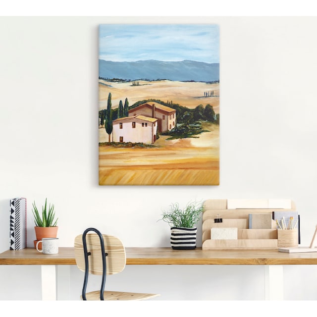 Artland Wandbild »Sommer in der Toskana«, Felder, (1 St.), als Alubild,  Leinwandbild, Wandaufkleber oder Poster in versch. Größen auf Raten  bestellen