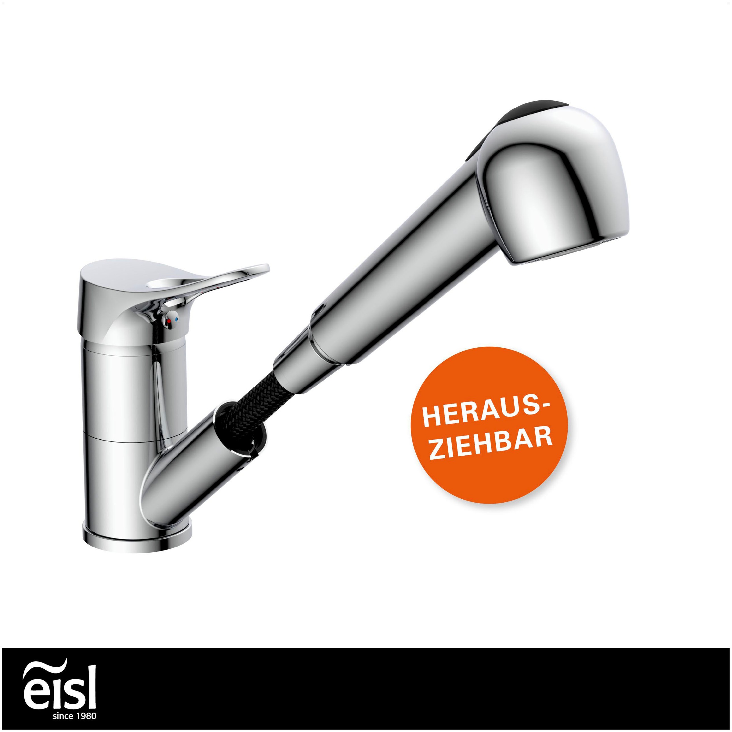 Eisl Spültischarmatur »Verona« mit Geschirrbrause, Niederdruck, 360° schwenkbar, Mischbatterie, Chrom