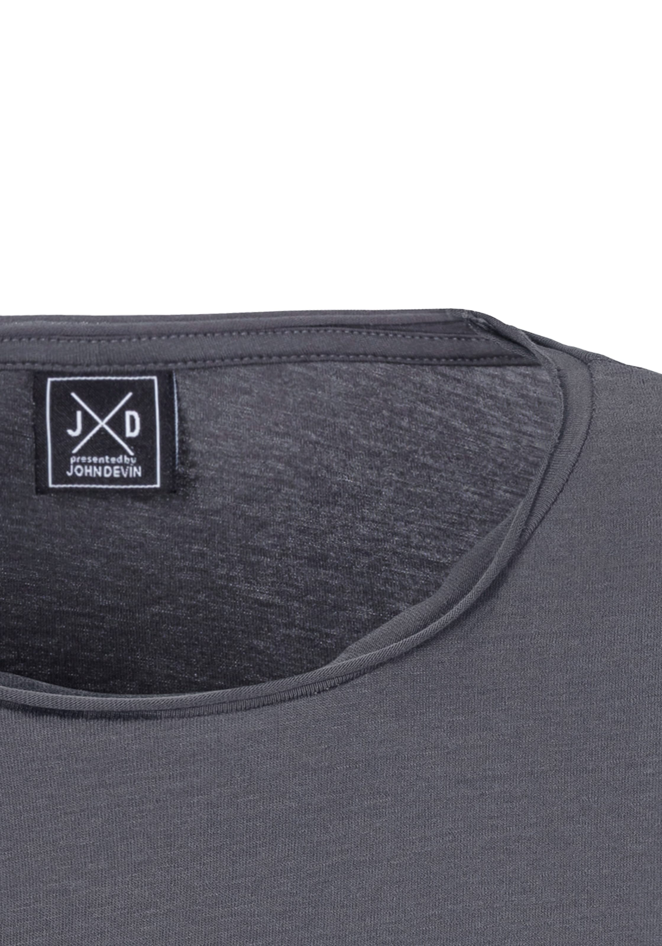 John Devin T-Shirt, (Packung, 2), Relaxed Fit, Kurzarm, Freizeitshirt mit Rundhals aus reiner Baumwolle