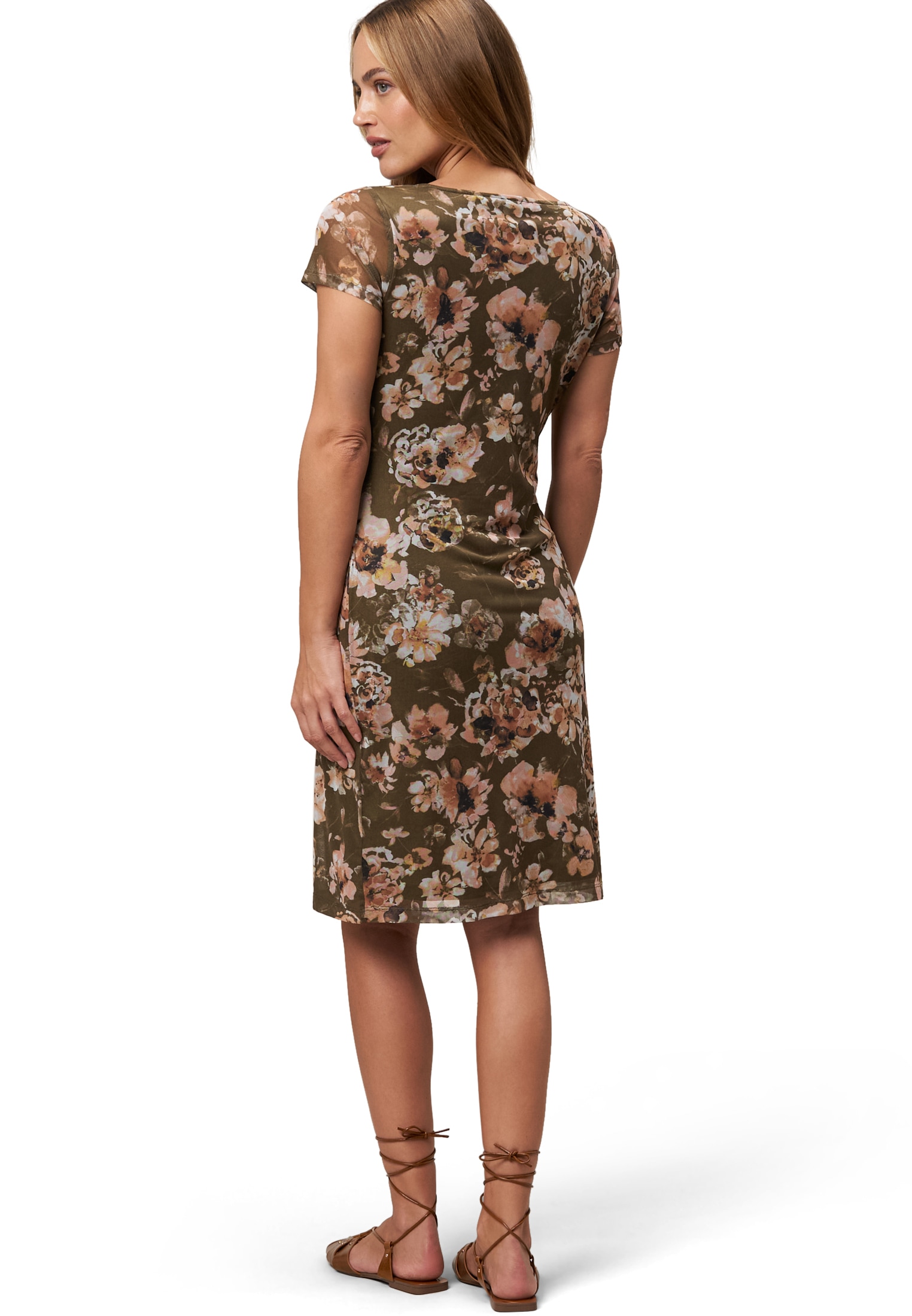 Zero Bodykleid »Meshkleid mit Wasserfallausschnitt«