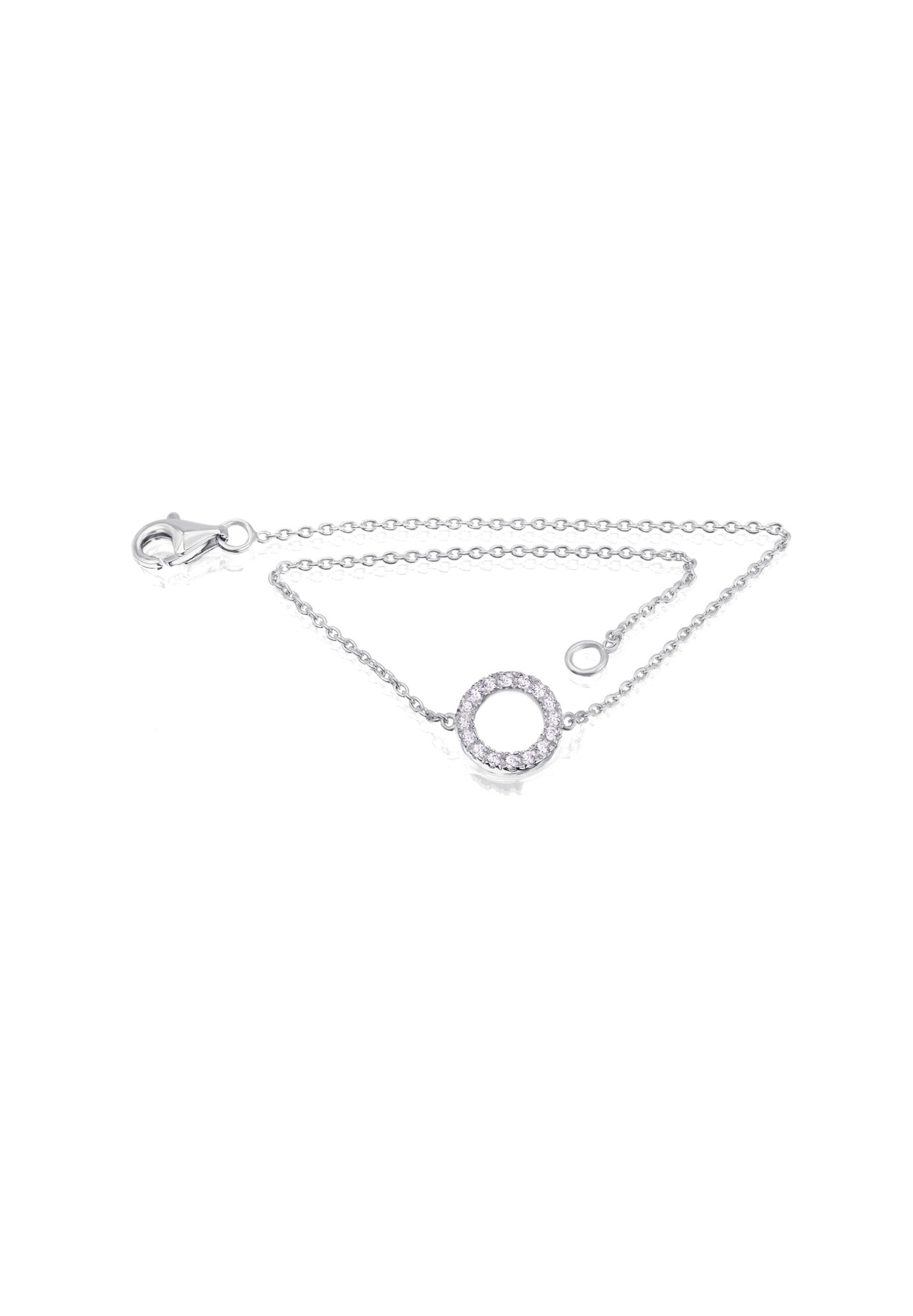 ONE ELEMENT Silberarmband »Zirkonia Kreis Armband aus 925 Silber  18 cm«