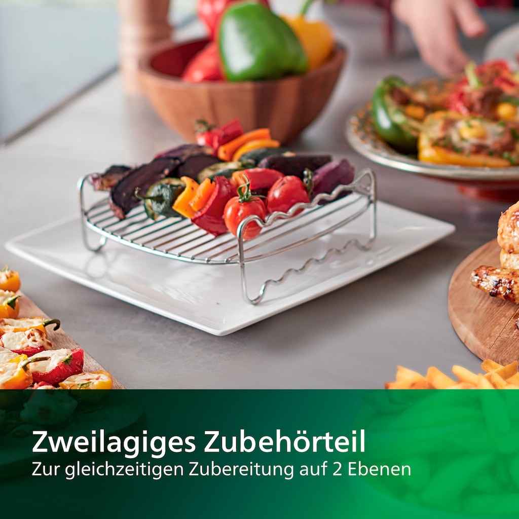 Philips Grillpfanneneinsatz »HD9950/00«, Edelstahl, Party Kit, Set Grillrost+Korbtrenner, für Airfryer XXL HD96XX, HD97XX