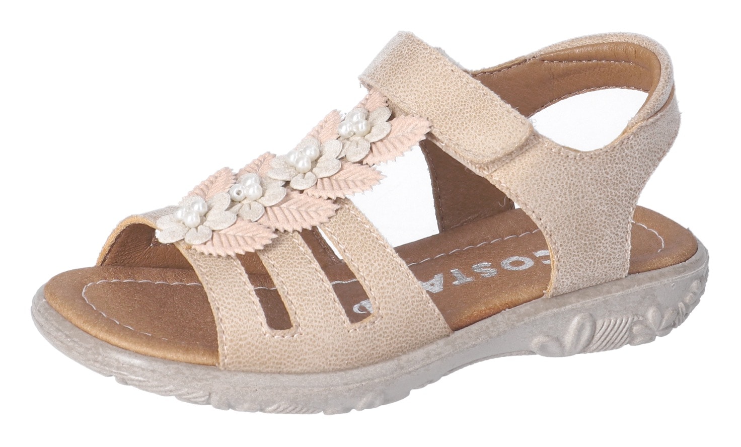 Ricosta Sandalette »Clara WMS: mittel«, Sandale mit Klett, WMS-System, Leder, Größenschablone zum Download
