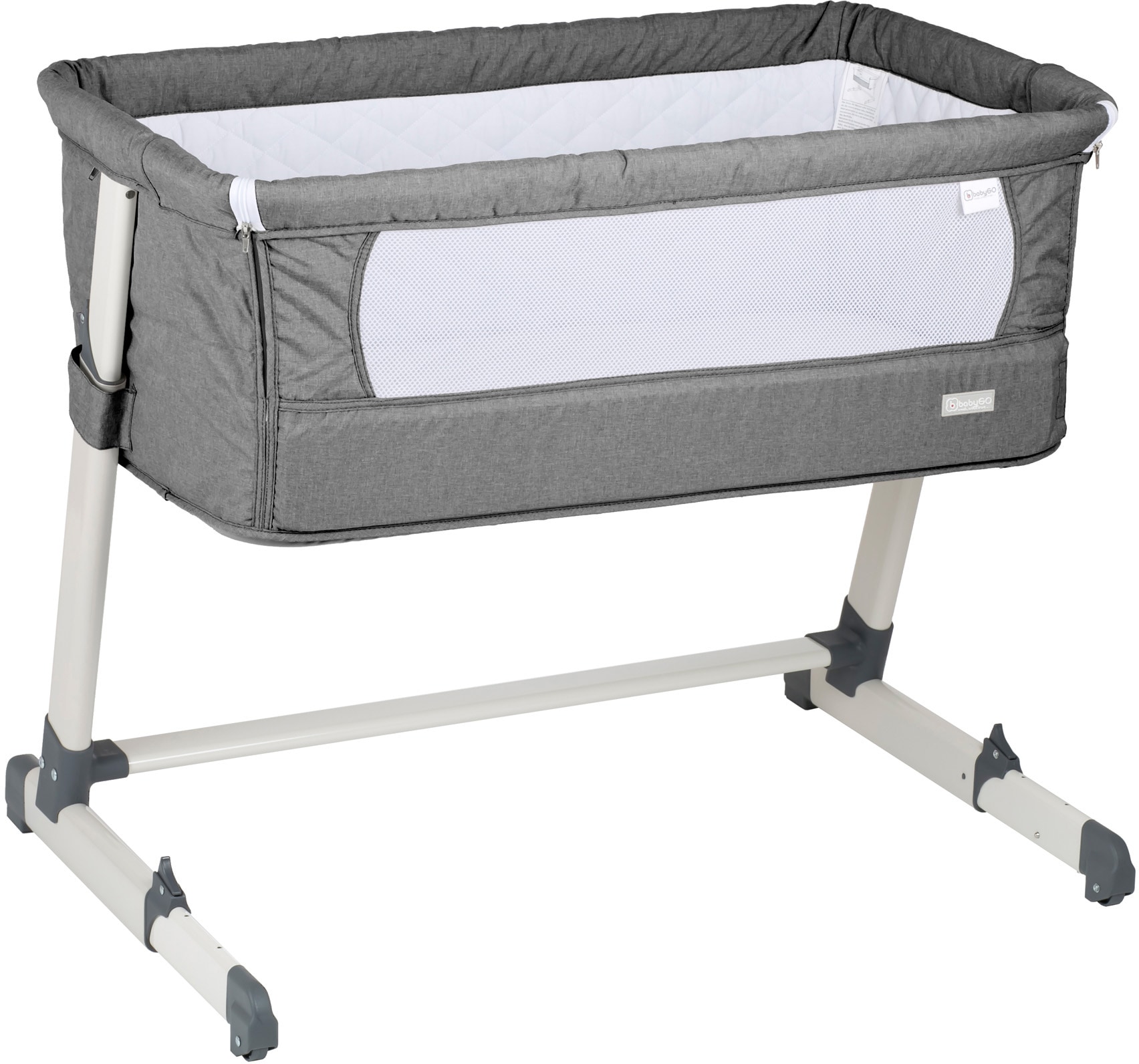 BabyGo Beistellbett »Together, grey«, faltbar