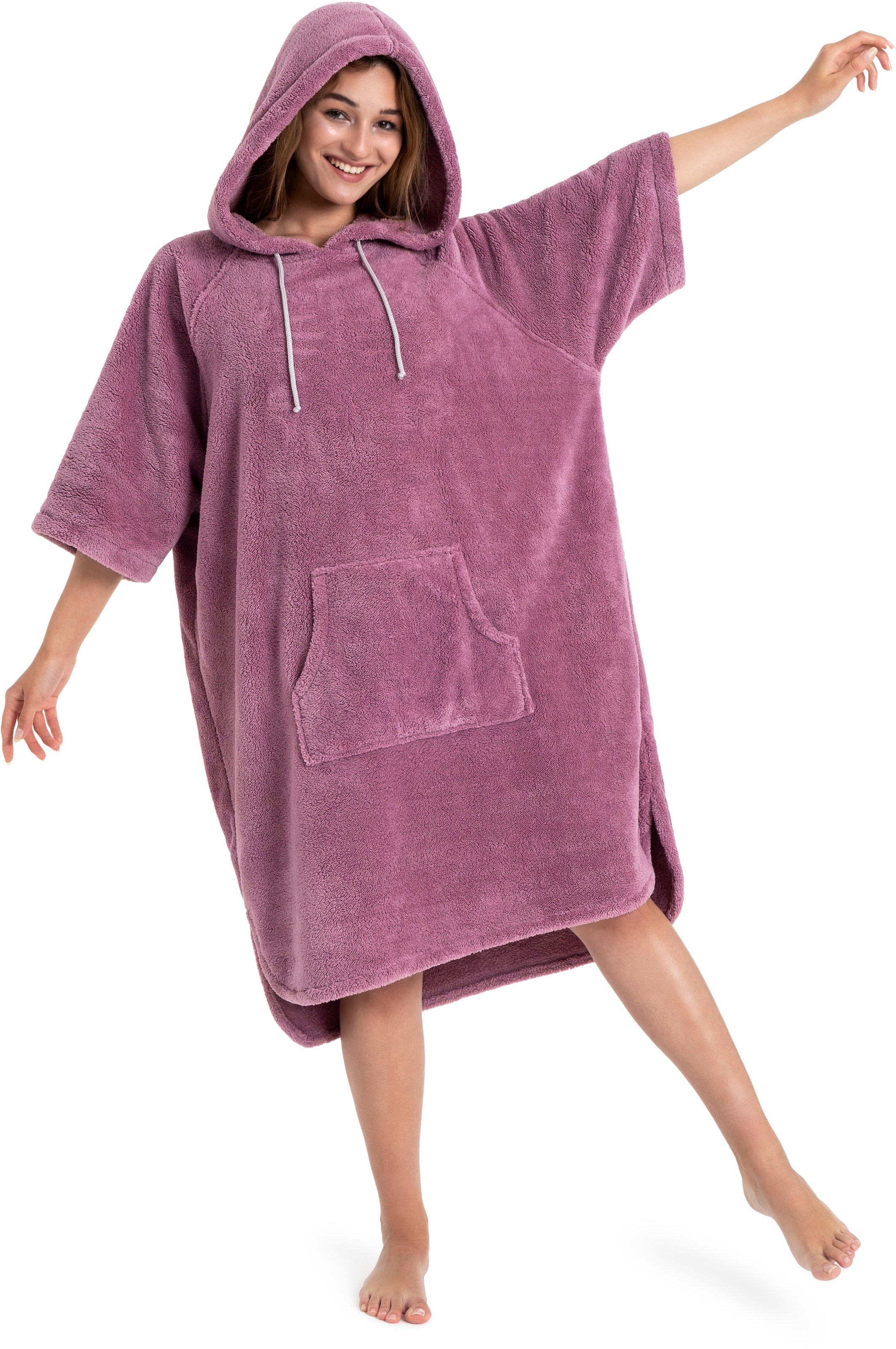 my home Badeponcho »Lillou«, (1 St.), weich und kuschelig, Unisex, für Damen und Herren, Surfponcho