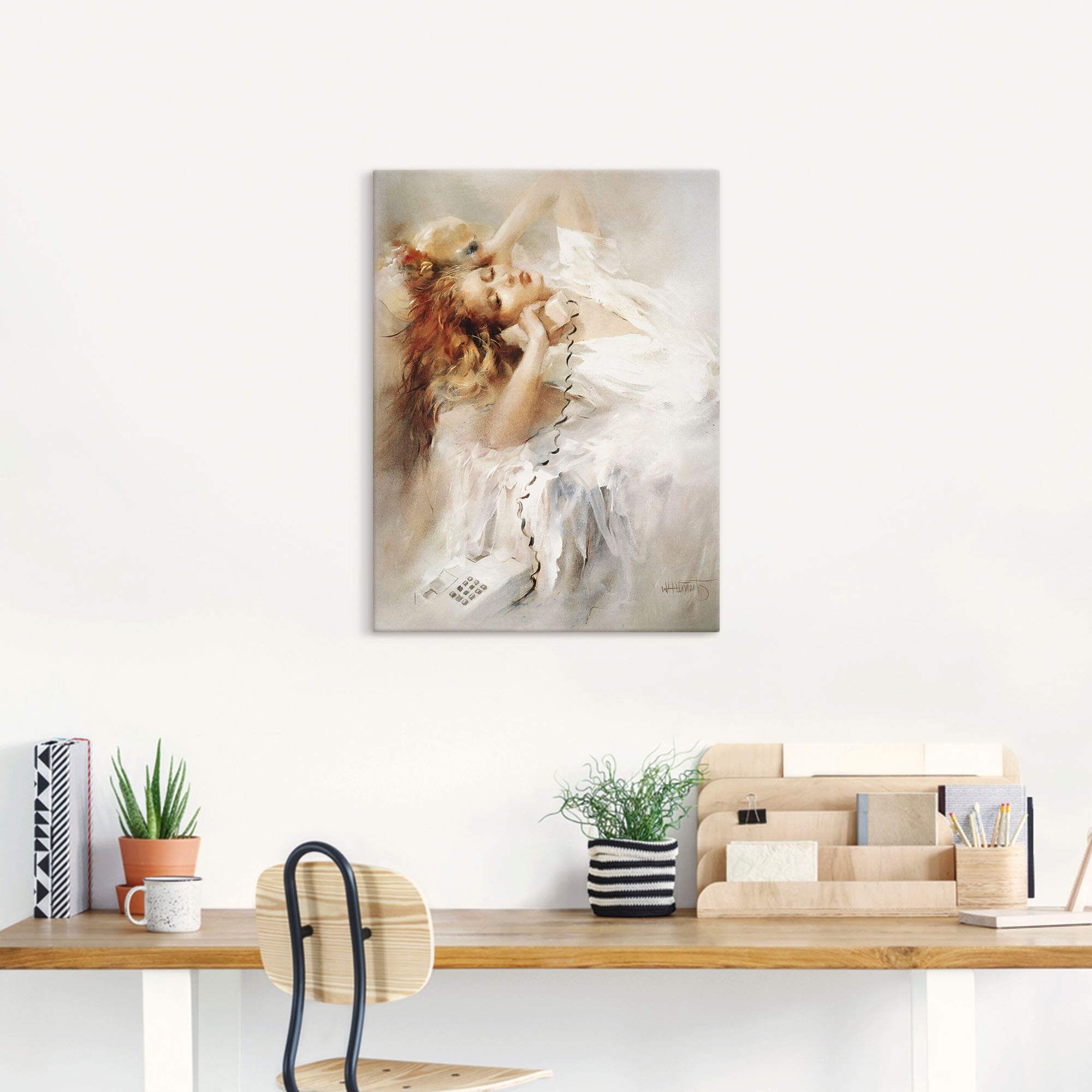 Artland »Hoffnungsvoll« Frau 1 Stk. tlg. auf Holzrahmen gespannt