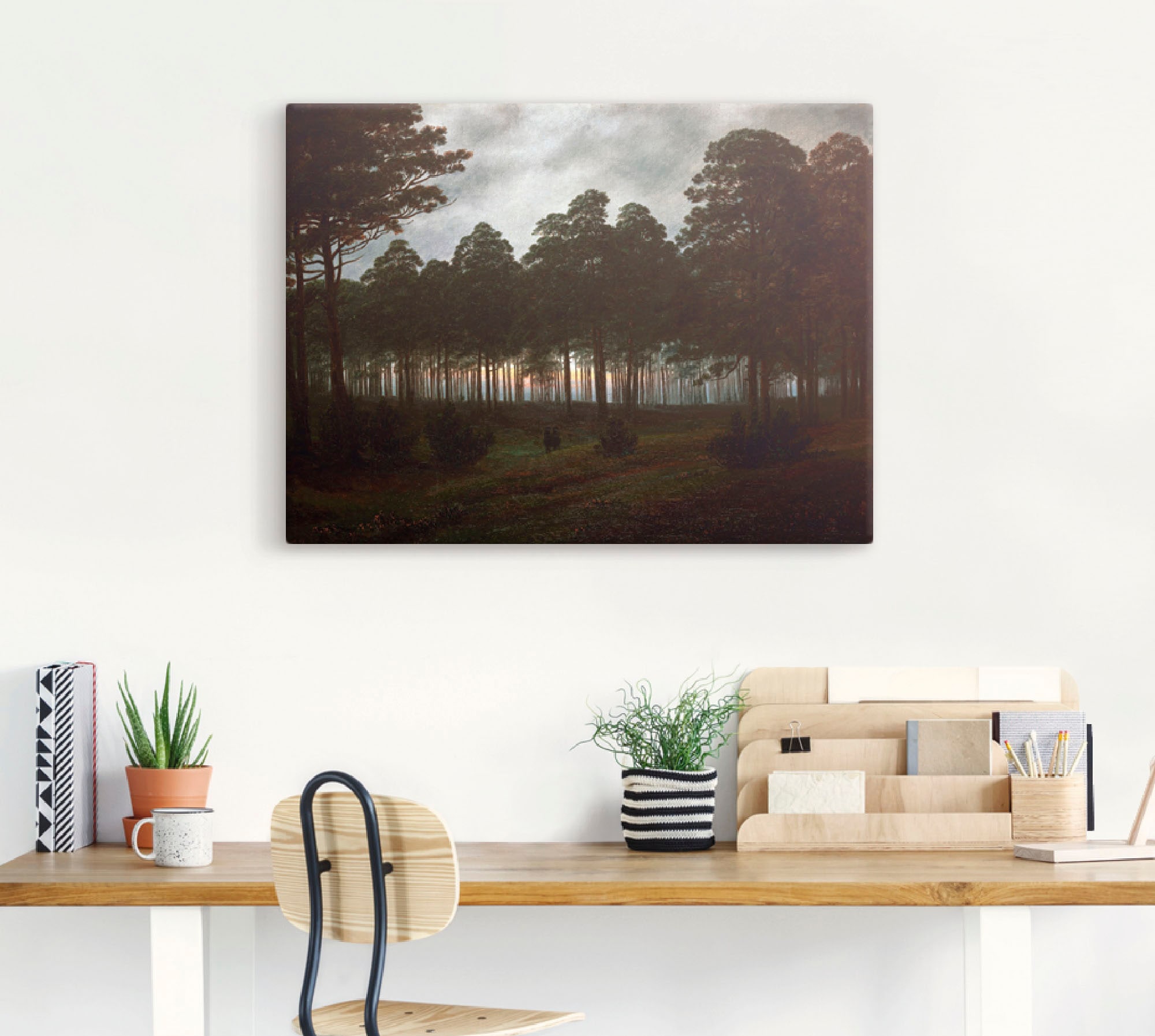 Artland Leinwandbild »Der Abend, um 1820/21« Wald 1 Stk. tlg. auf Keilrahmen gespannt