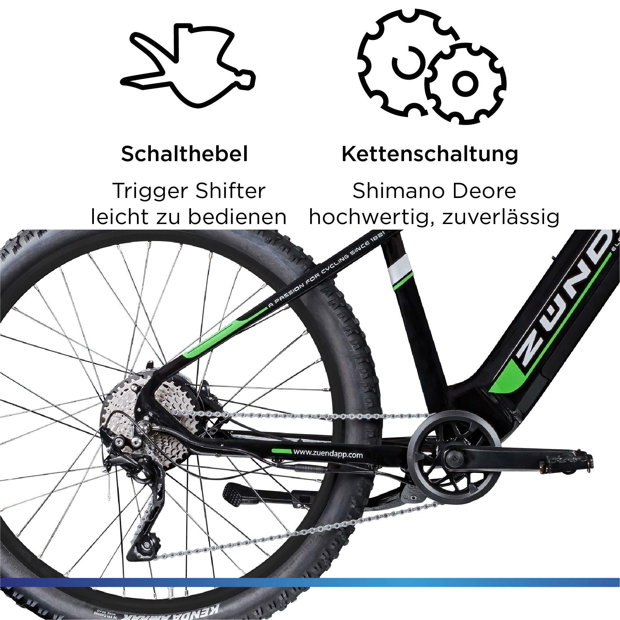 Zündapp E-Bike »Z898«, 10 Gang, Heckmotor 250 W, Pedelec, Elektrofahrrad für Damen u. Herren, MTB