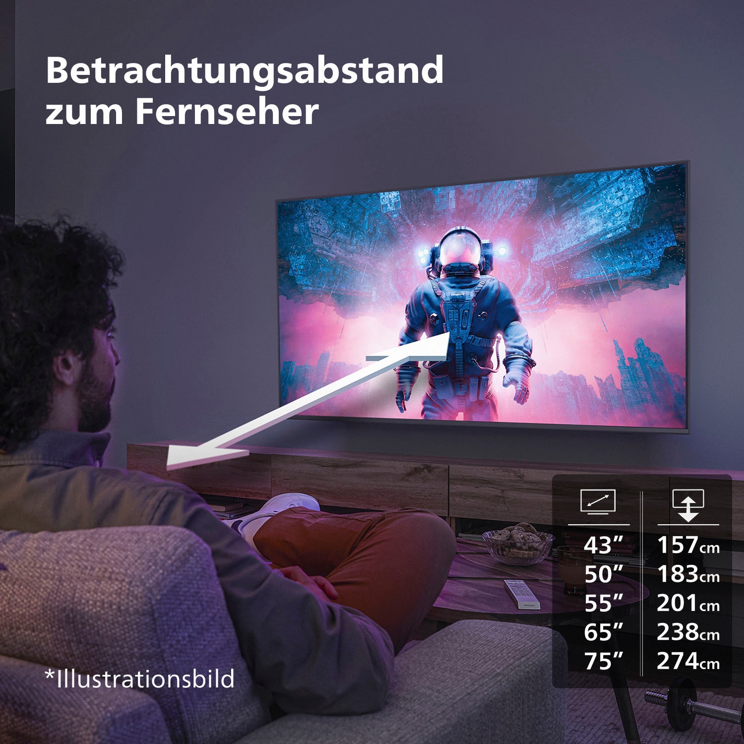 Philips LED-Fernseher, 139 cm/55 Zoll, 4K Ultra HD, Smart-TV