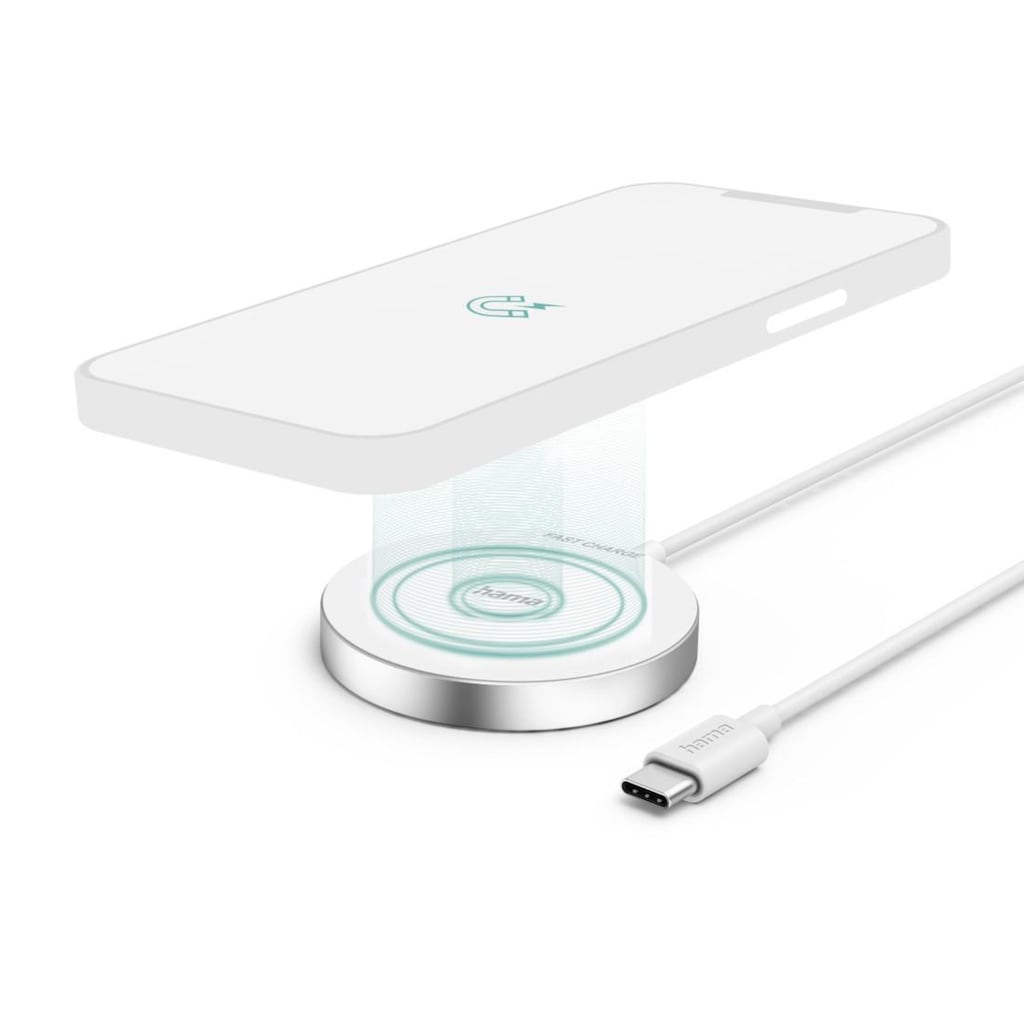 Hama Smartphone-Ladegerät »Kabelloses Ladegerät für iPhone (induktiv, Wireless Charger für Apple)«