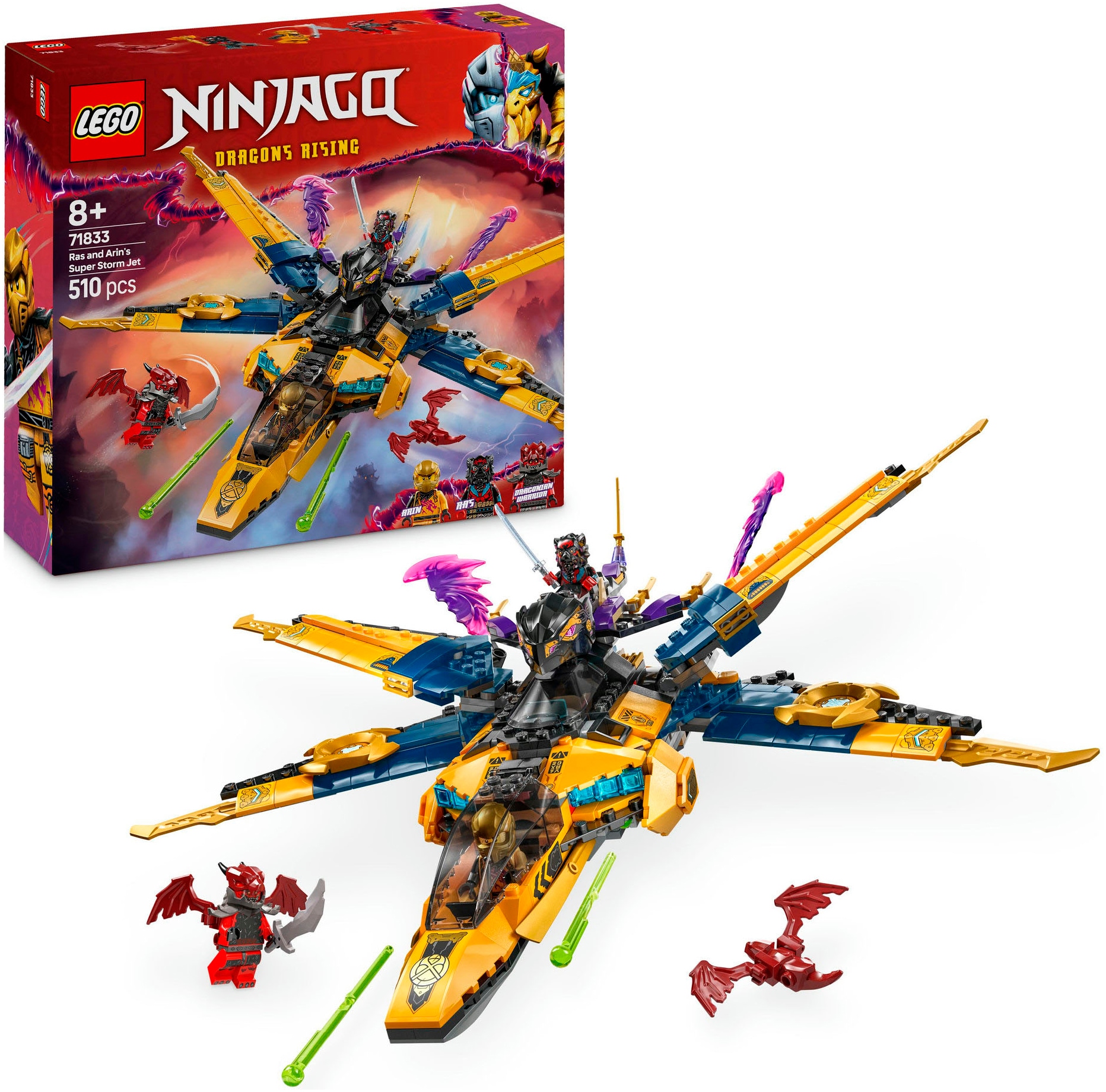 LEGO® Konstruktionsspielsteine »Ras und Arins Super-Sturmflieger (71833), LEGO Ninjago«,...