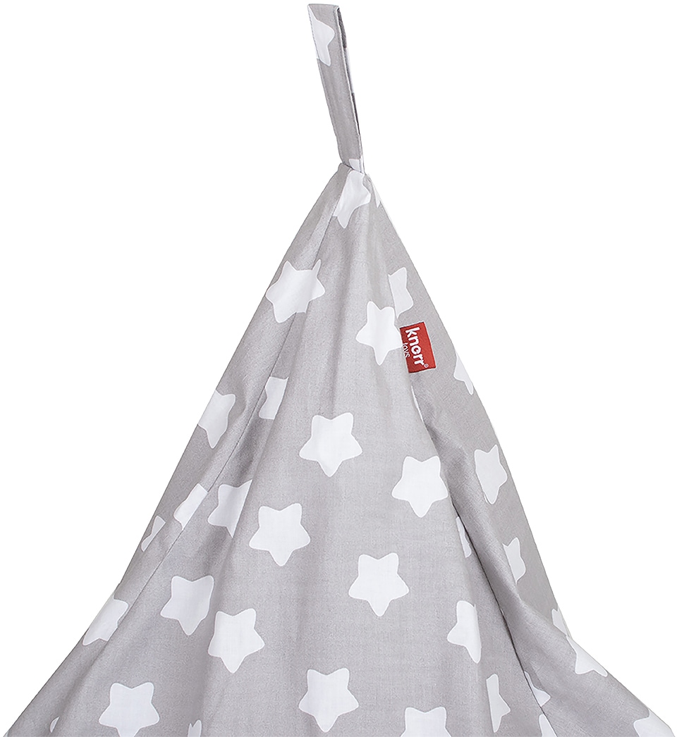 Knorrtoys® Sitzsack »Drop, Grey White Stars«, für Kinder; Made in Europe