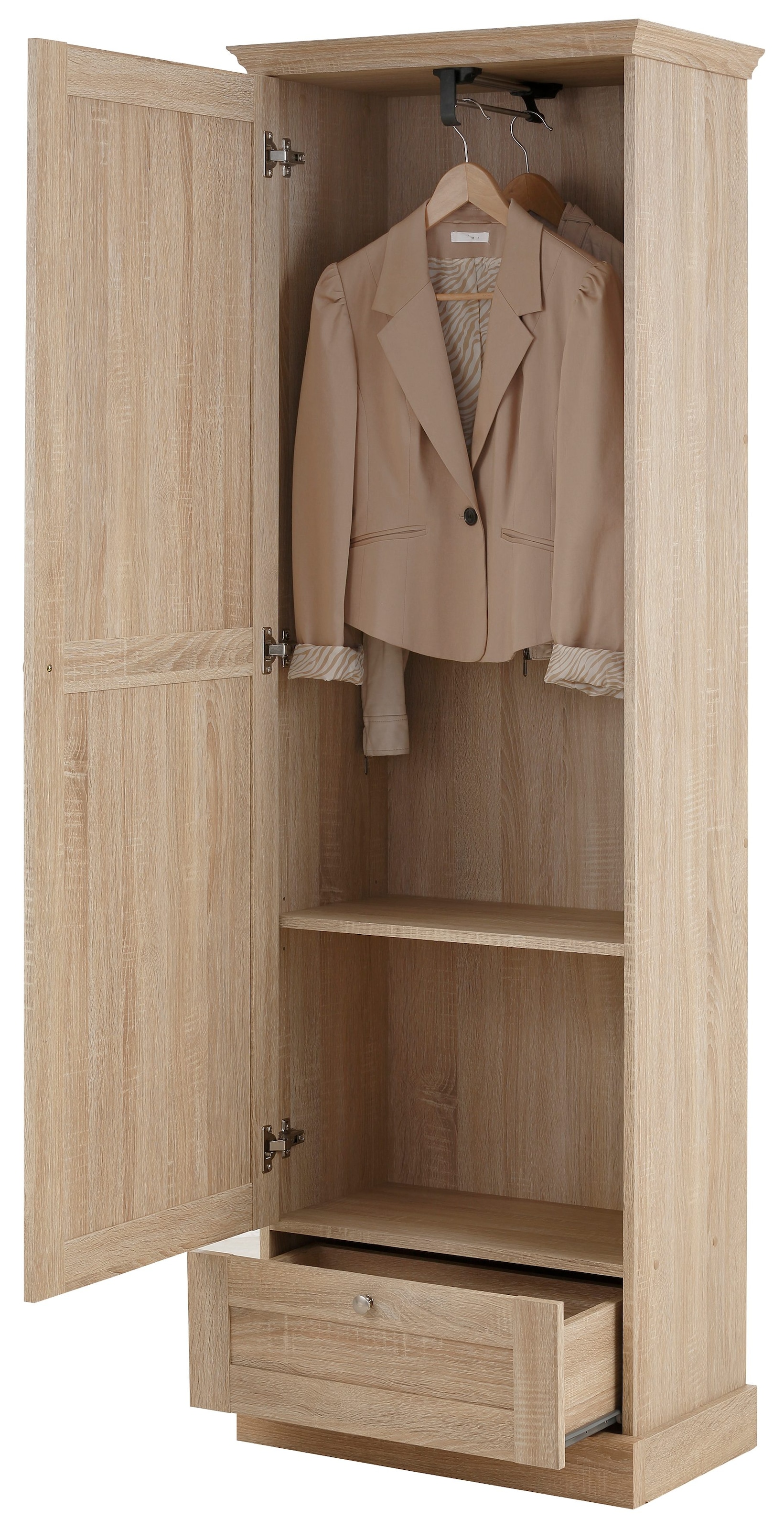 Home affaire Garderobenschrank »Binz«, mit einer schönen Holzoptik, mit  vielen Stauraummöglichkeiten, Höhe 180 cm auf Rechnung kaufen