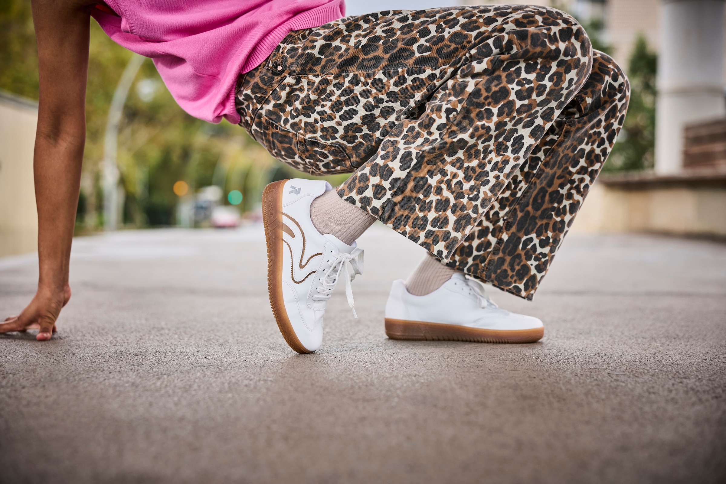 RIEKER Sport Plateausneaker, Freizeitschuh, Halbschuh, Schnürschuh in veganer Verarbeitung