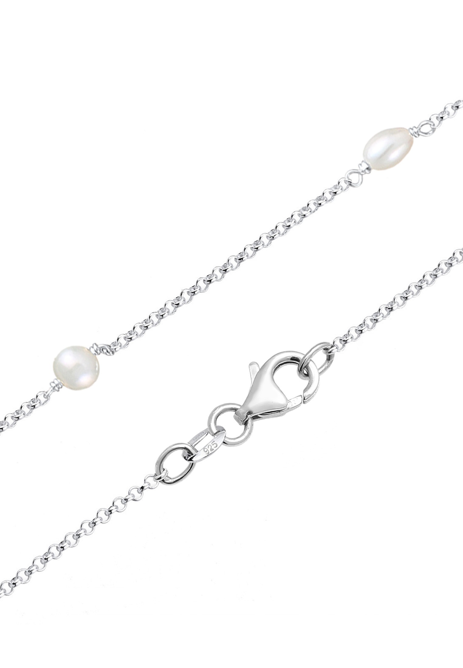 Elli Silberkette »Halskette Süßwasserzuchtperlen 925 Sterling Silber«