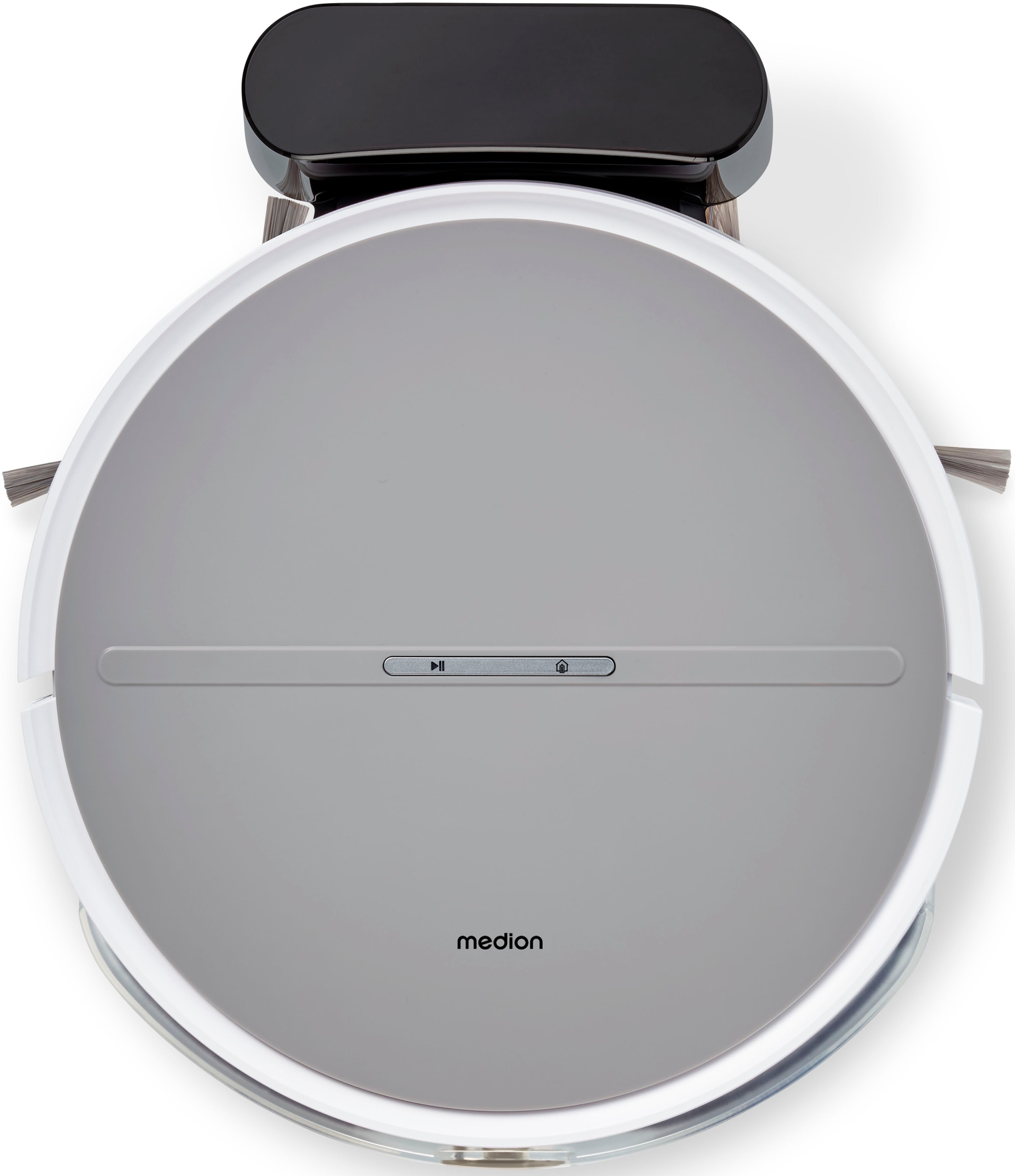 Medion® Saugroboter »E35 SW (MD 18035), Gyro-Navigation in S-Linien, 2 kPa Saugleistung«, Wischfunktion, 120 min Laufzeit, integriertes Zubehör