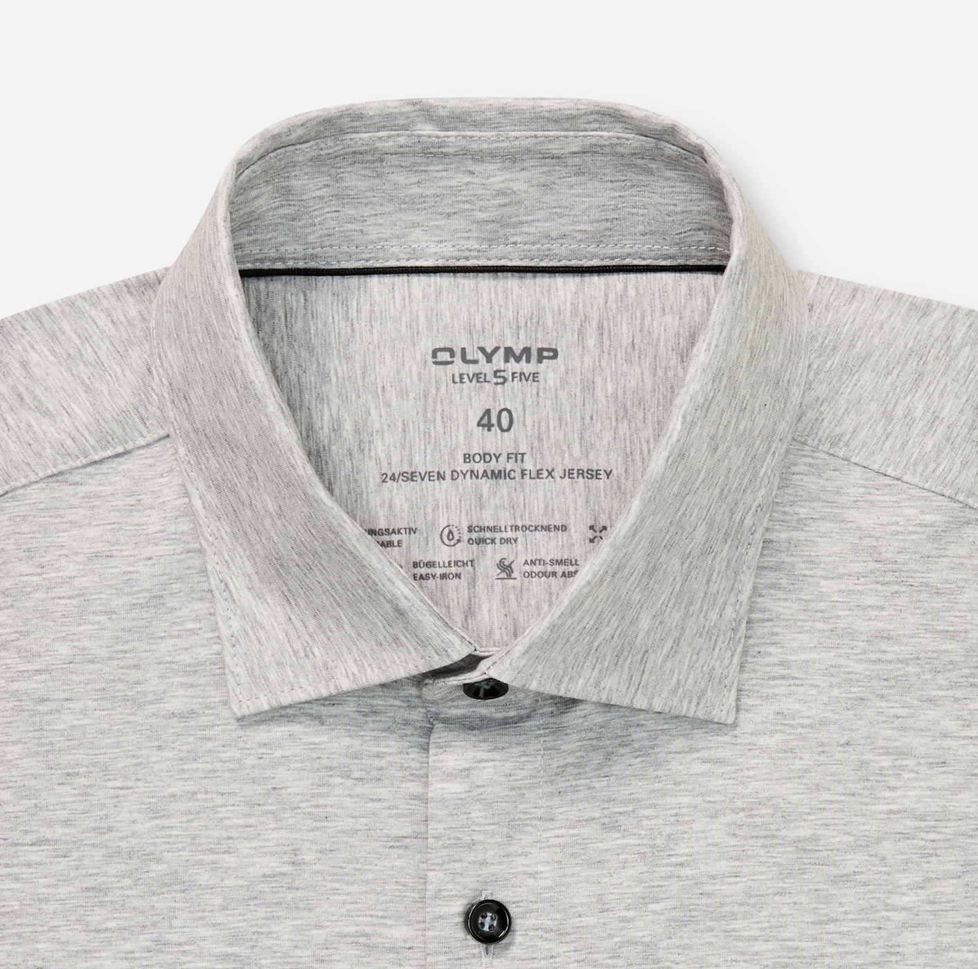 OLYMP Businesshemd »Level Five body fit Jerseyshirt« in Jersey Qualität