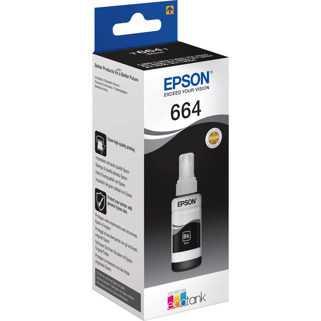 Epson Nachfülltinte »T6641 black«, für EPSON, (1 St.)