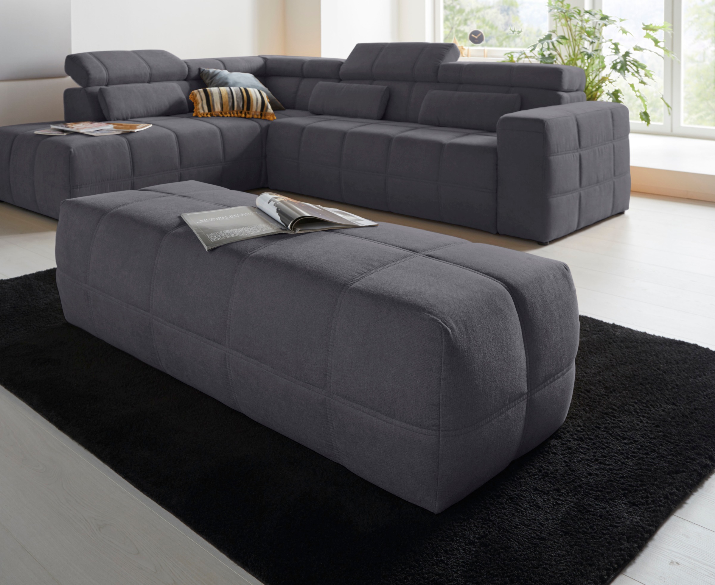 DOMO collection Hocker »Brandon« große Ausführung passend zu "Brandon", auch in Cord