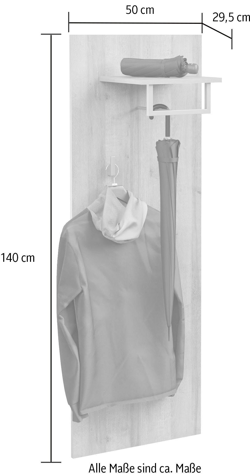 Home affaire Garderobenpaneel »Larona«, Höhe 140 cm