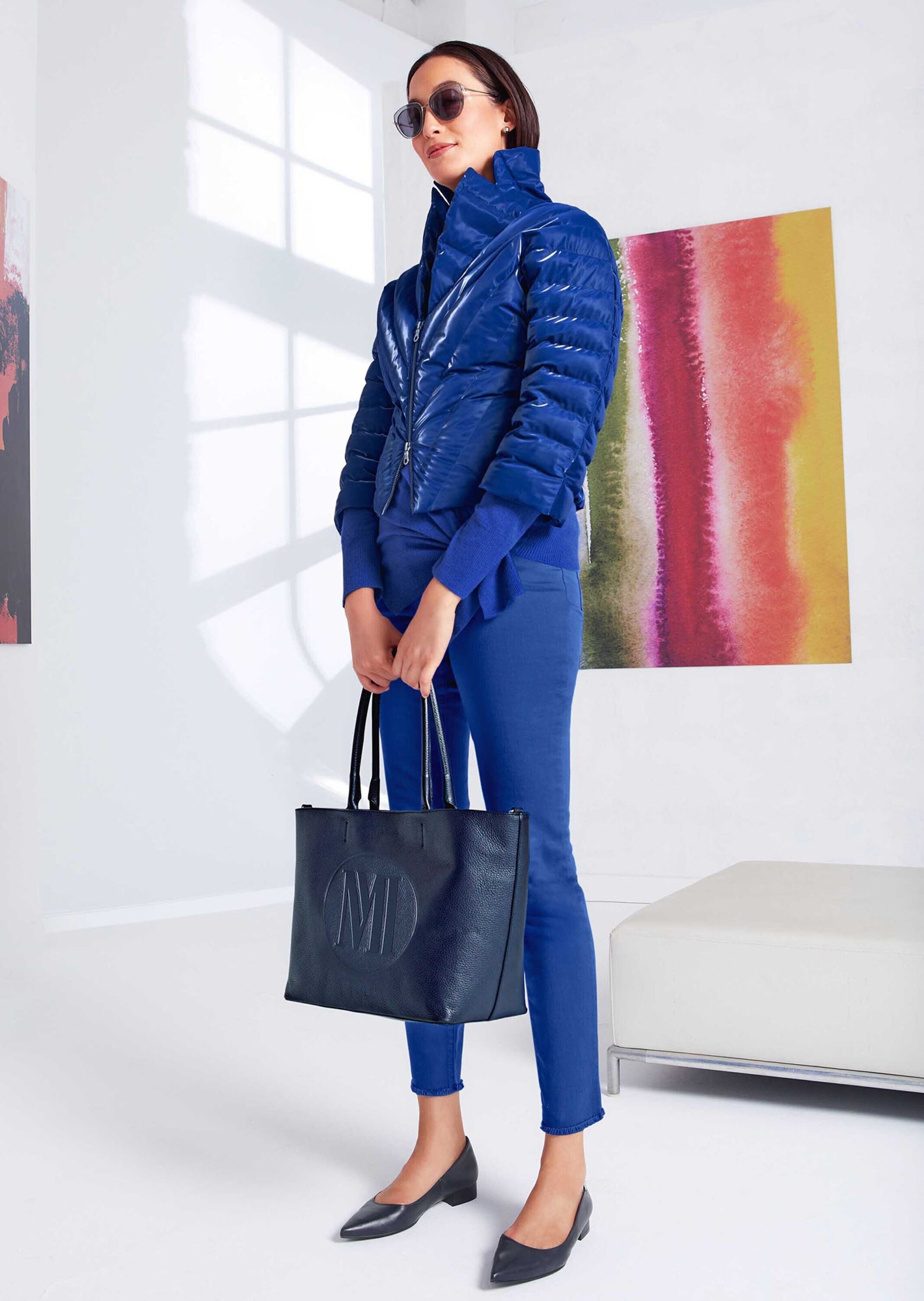 MADELEINE Regular-fit-Jeans »Jeans Mid Waist Skinny-Hose mit Fransen«