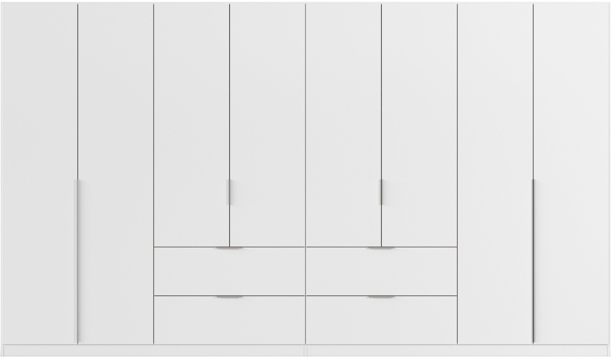 OTTO home Drehtürenschrank »Kleiderschrank Schrank Garderobe AGORDO mit Dekor- oder Hochglanzfront« in zwei Griff-Farben, Breite 360 cm,  mit Außenschubkästen, Serie in 7 Breiten und 2 Höhen MADE IN GERMANY