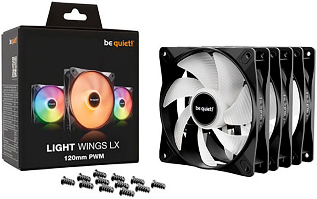 be quiet! Gehäuselüfter »LIGHT WINGS LX 120mm PWM 3-Pack«, (Packung, 3 St.)