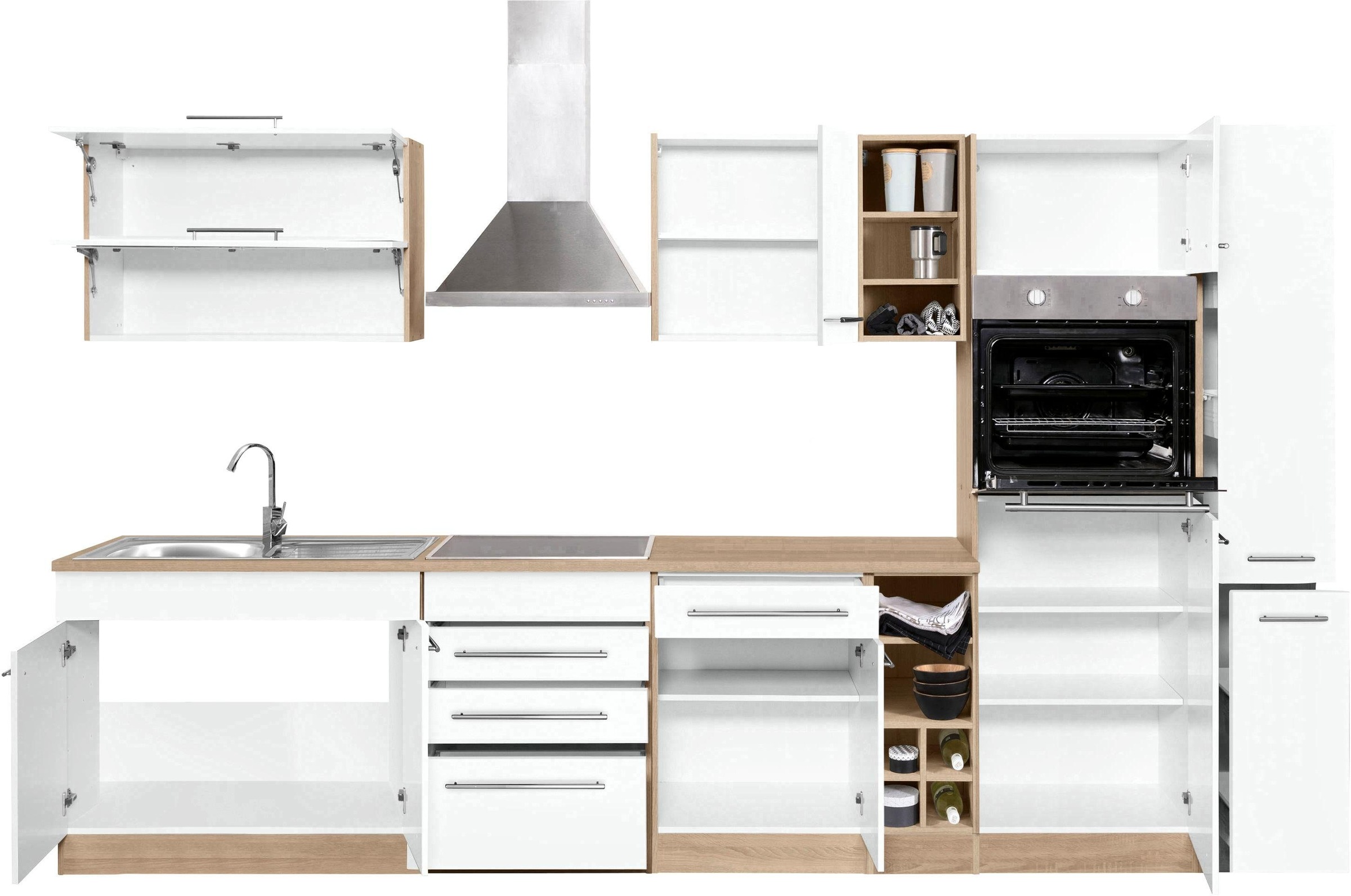 KOCHSTATION Küchenzeile »KS-Eton«, ohne E-Geräte, Breite 330 cm