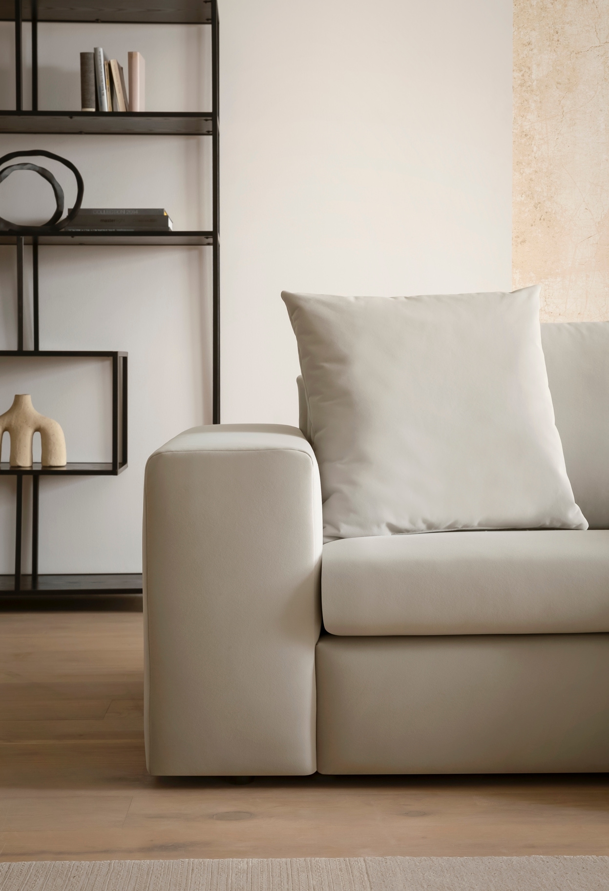 andas 4-Sitzer »SLEETLAND XXL in Samtvelours oder Vintage-Leder-Optik« besonders groß und bequem