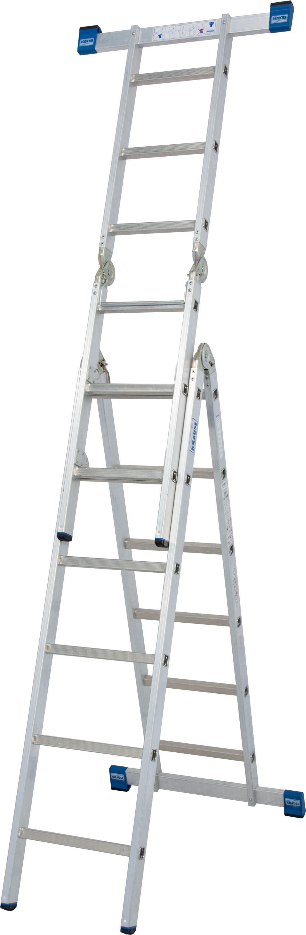 KRAUSE Gelenkleiter »Stabilo« Combileiter mit 2x3 und 2x6 Sprossen