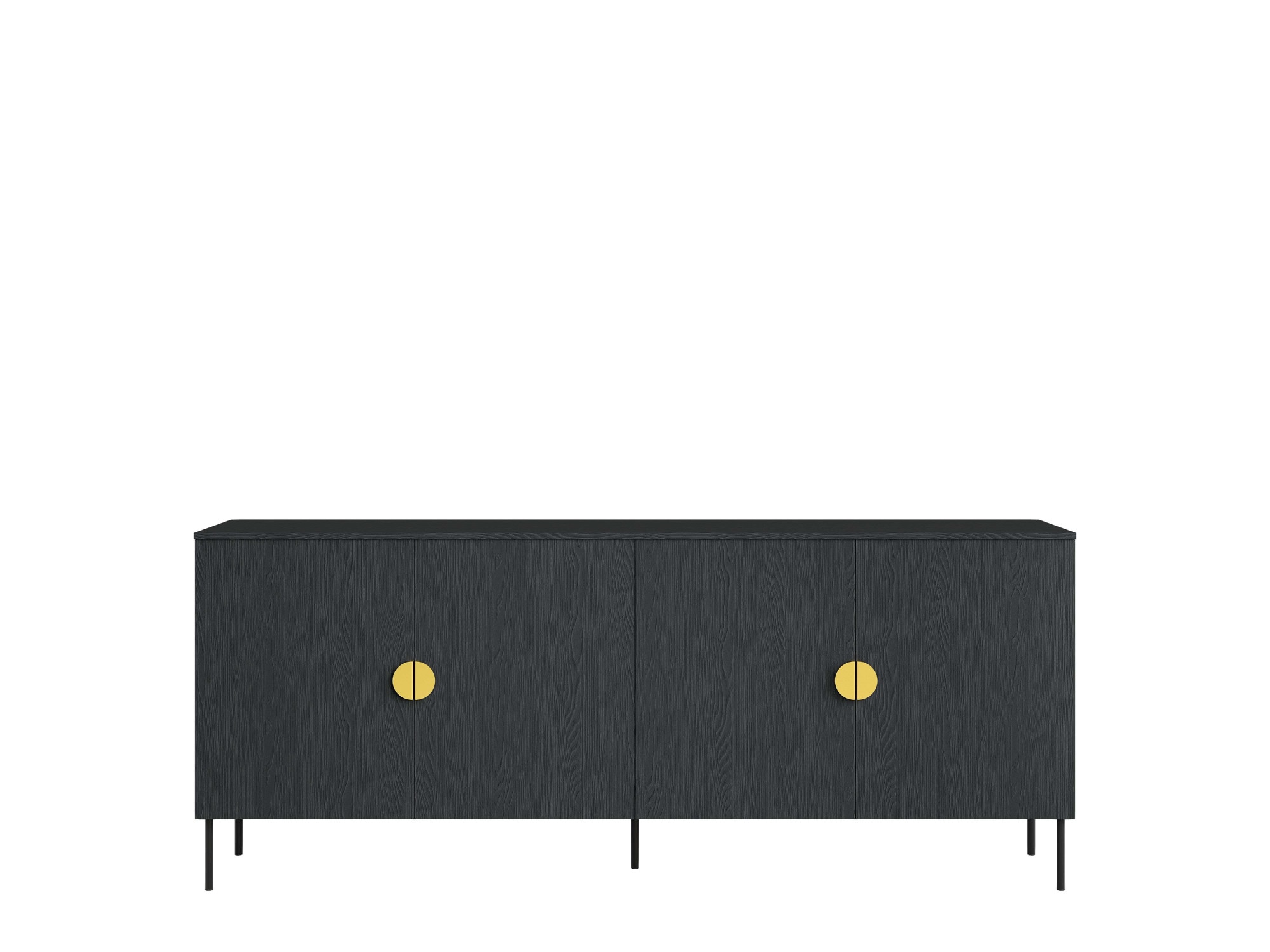 Home affaire Kommode »BELLOT Sideboard mit 4 Fächer, 4 Türen, B/T/H: 213/40/87,6 cm« Schubkastenkommode mit Metallgriffen und viel Stauraum