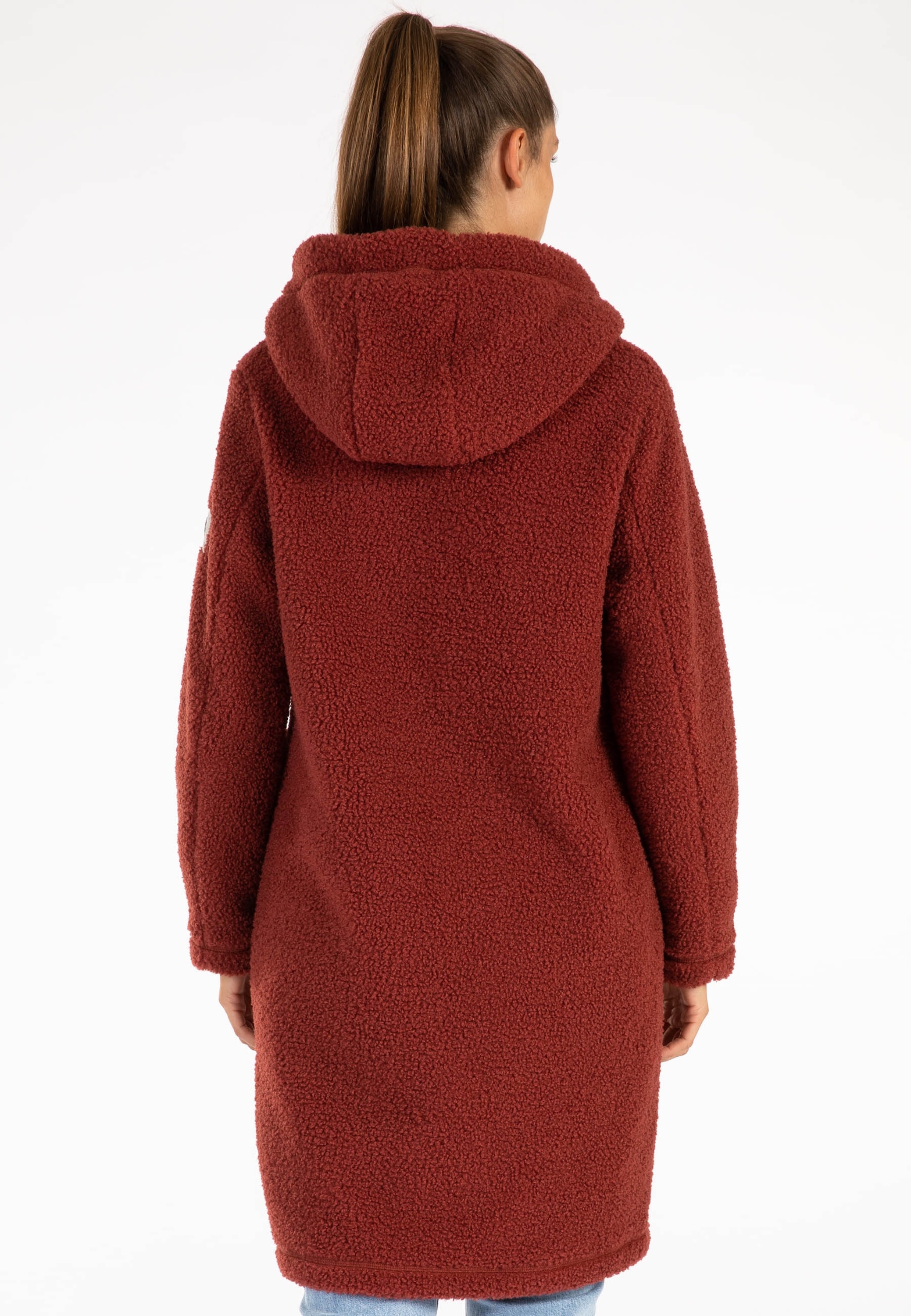 LPO Fleecejacke »SHERPA DENISE Fleecemantel«, Ultra‑weiche Sherpa‑Innenausstattung