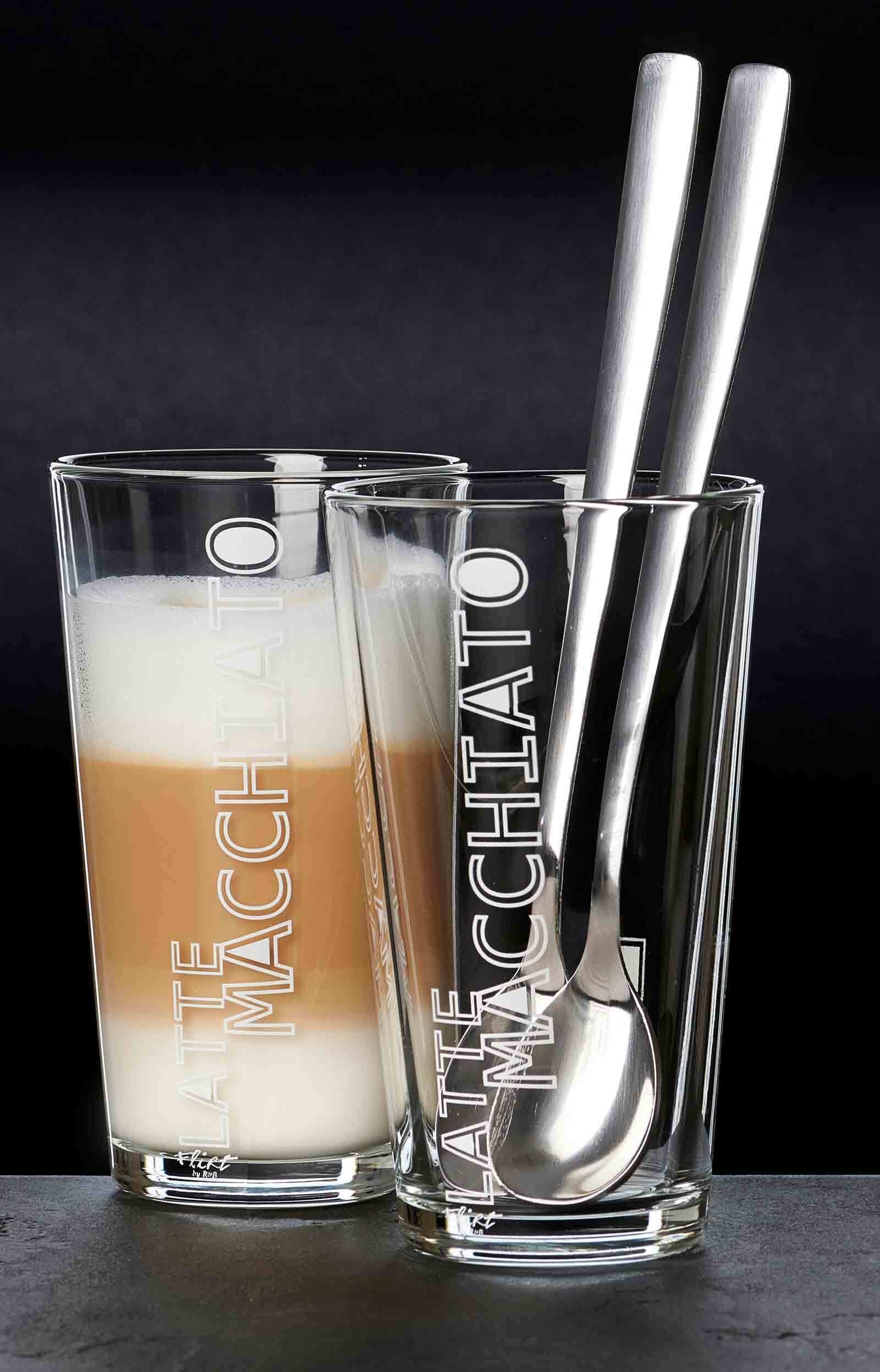 Ritzenhoff & Breker Latte-Macchiato-Glas »Latte Macchiato Gläser + Löffel Lena 350 ml 2er Set transparent«